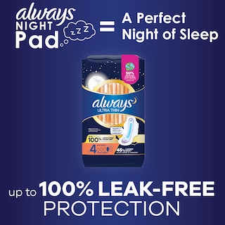 Foto 6 | Almohadillas Femeninas Always Ultra Thin Talla 4 Overnight X150 - Venta Internacional.
