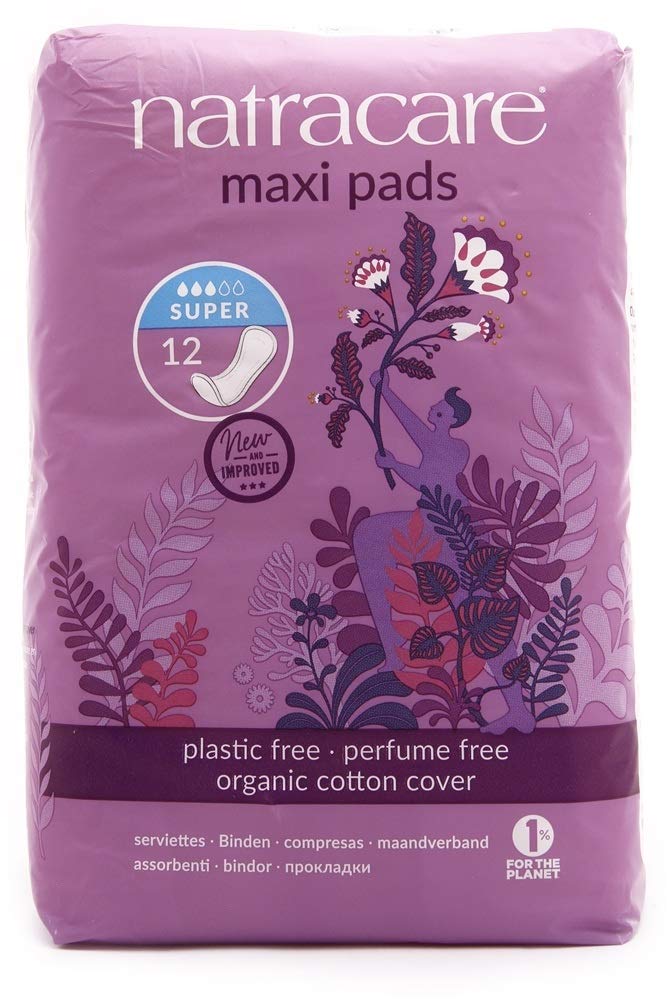 Maxi Pads Natracare, Estilo Natural Y Tradicional, Paquete De 12 Unidades - Venta Internacional.