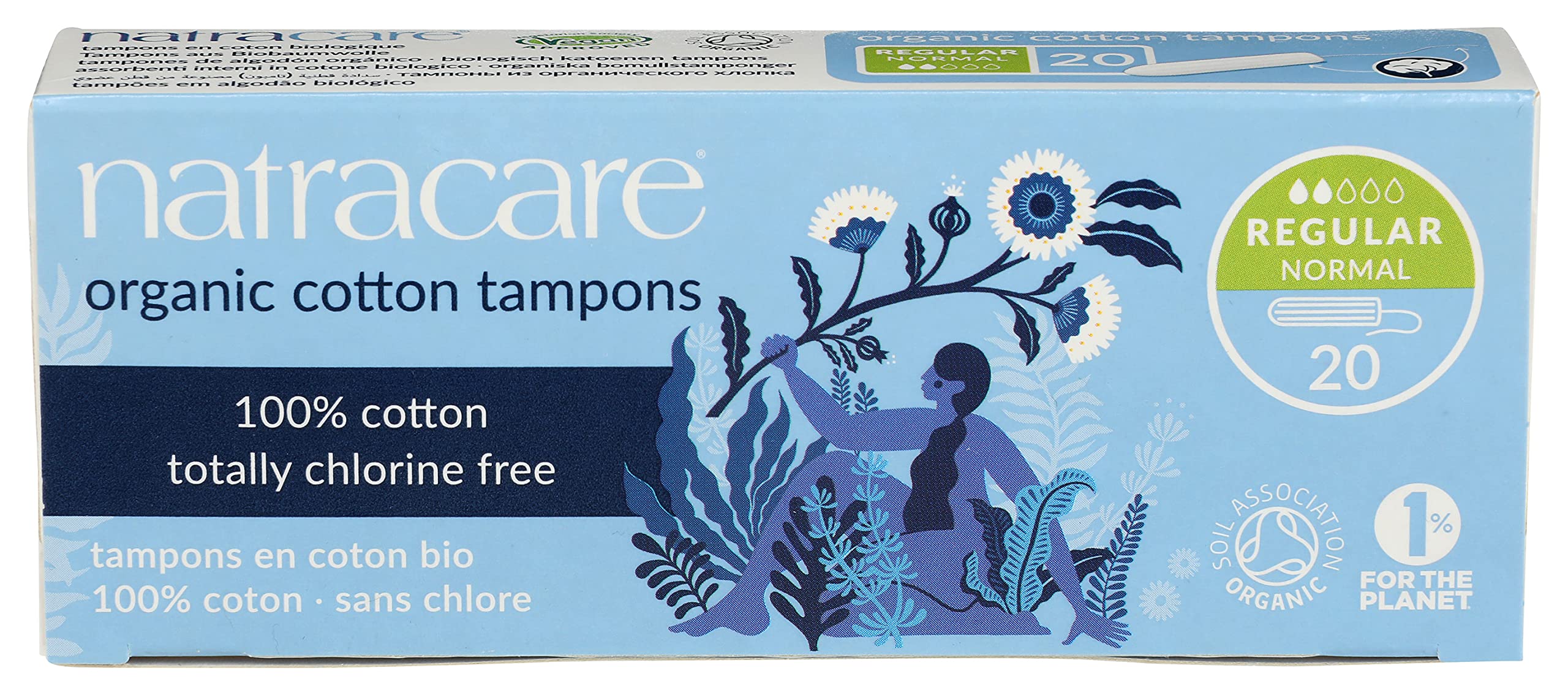 Foto 1 | Tampones Natracare Sin Aplicador, 100% Algodón Orgánico, Regular - Venta Internacional.