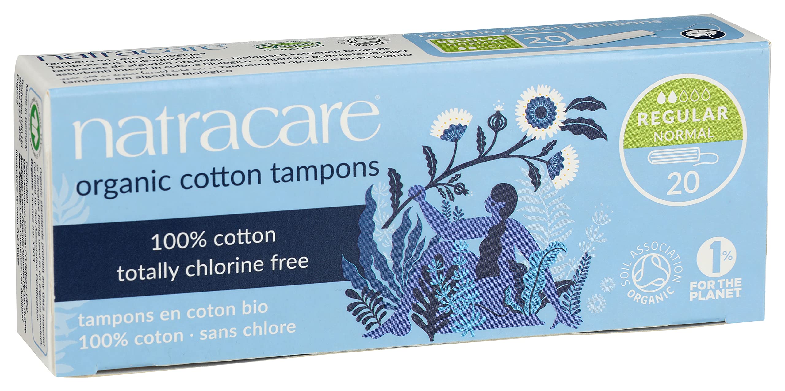 Foto 3 | Tampones Natracare Sin Aplicador, 100% Algodón Orgánico, Regular - Venta Internacional.
