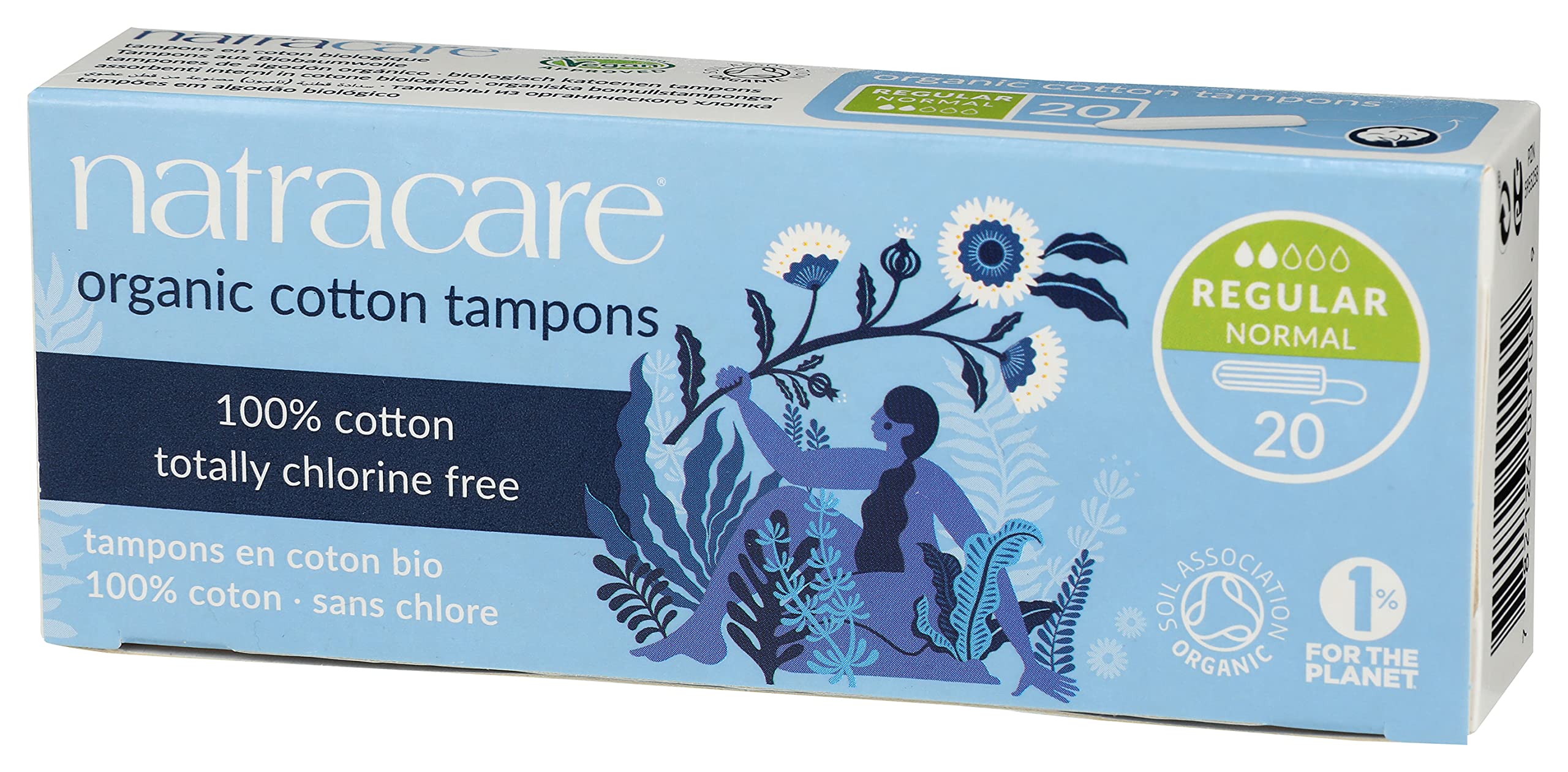 Foto 5 | Tampones Natracare Sin Aplicador, 100% Algodón Orgánico, Regular - Venta Internacional.