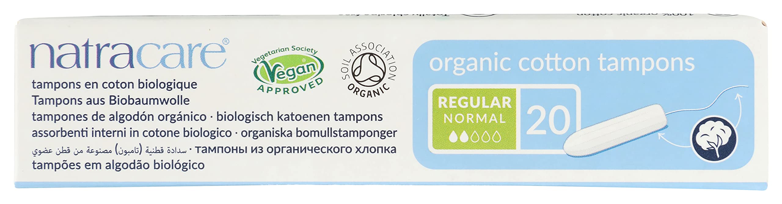 Foto 7 | Tampones Natracare Sin Aplicador, 100% Algodón Orgánico, Regular - Venta Internacional.