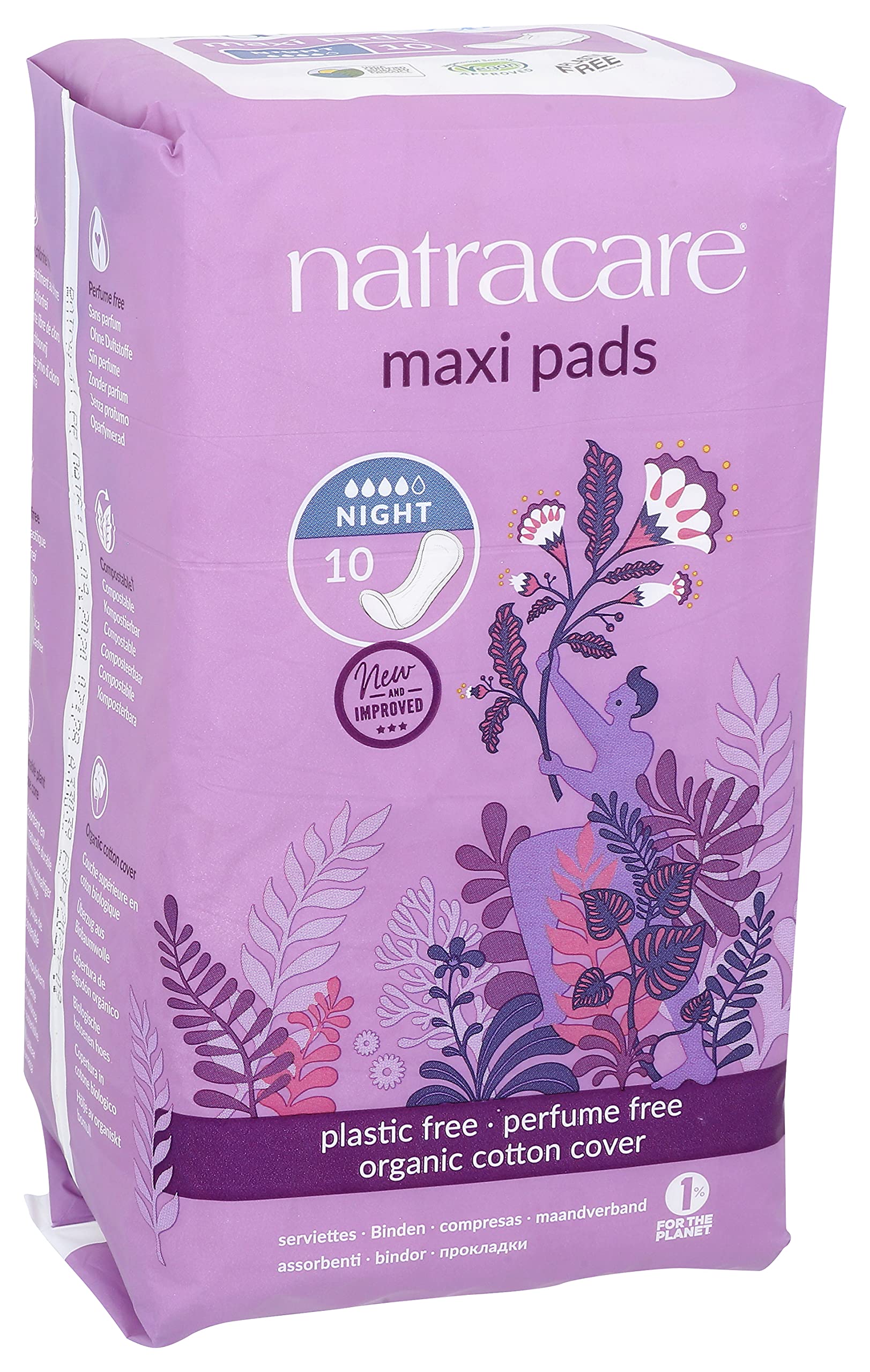 Foto 3 pulgar | Maxi Pads Natracare, Estilo Natural Y Tradicional, Para La Noche - Venta Internacional.