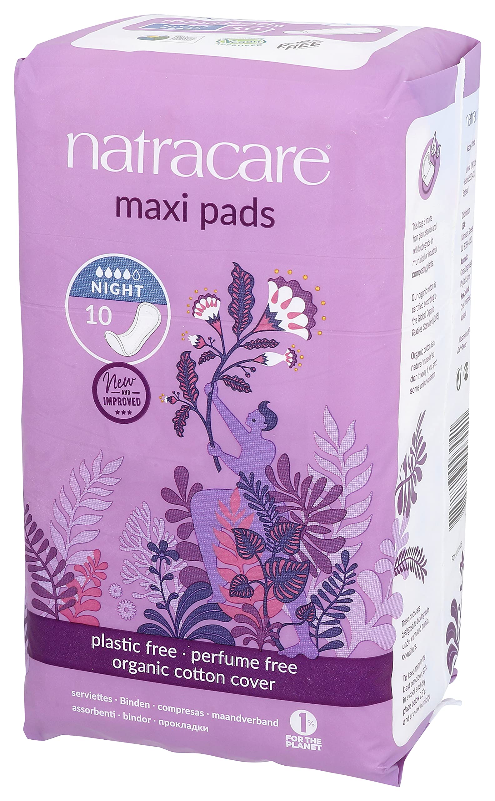 Foto 5 pulgar | Maxi Pads Natracare, Estilo Natural Y Tradicional, Para La Noche - Venta Internacional.