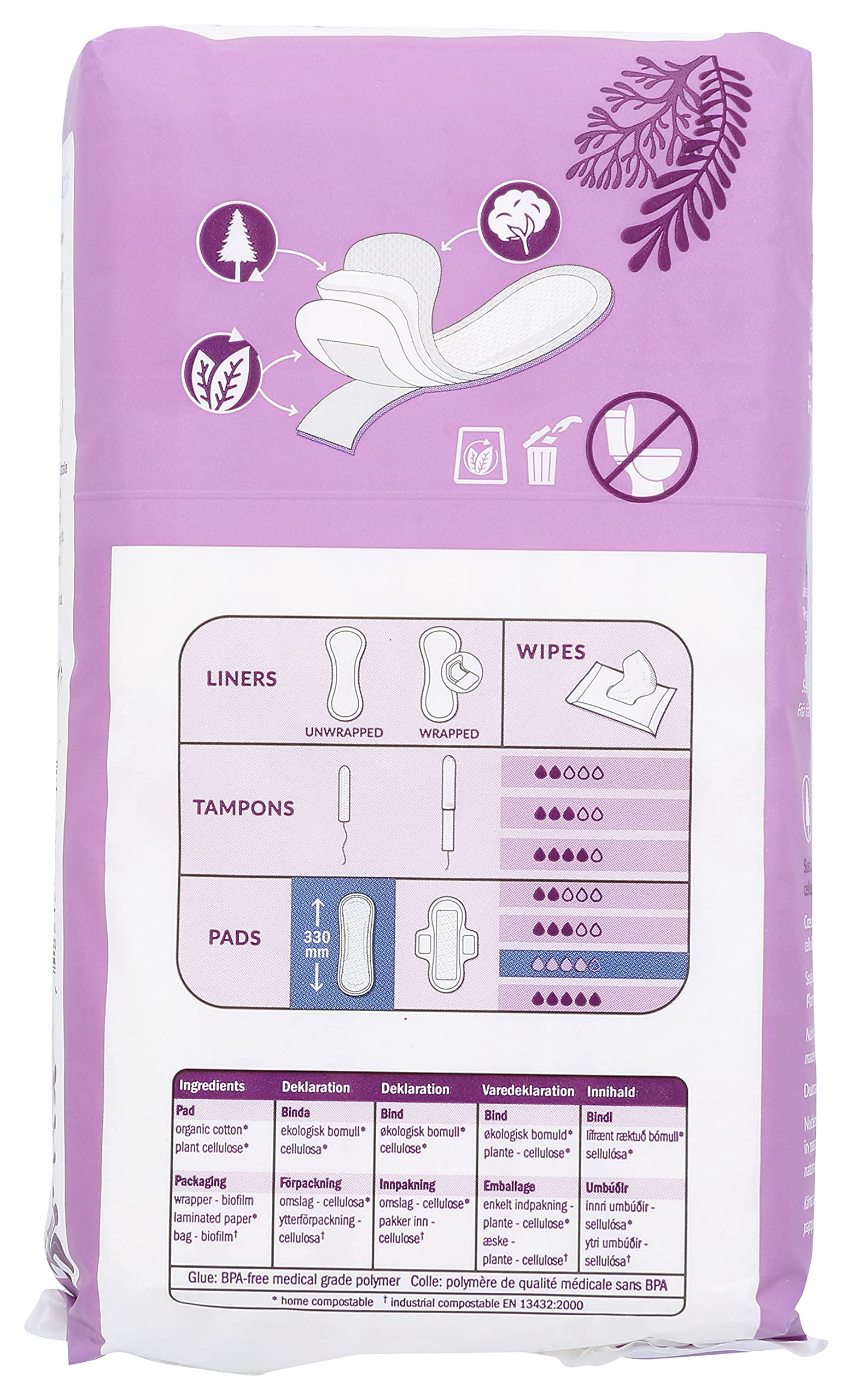 Foto 7 | Maxi Pads Natracare, Estilo Natural Y Tradicional, Para La Noche - Venta Internacional.