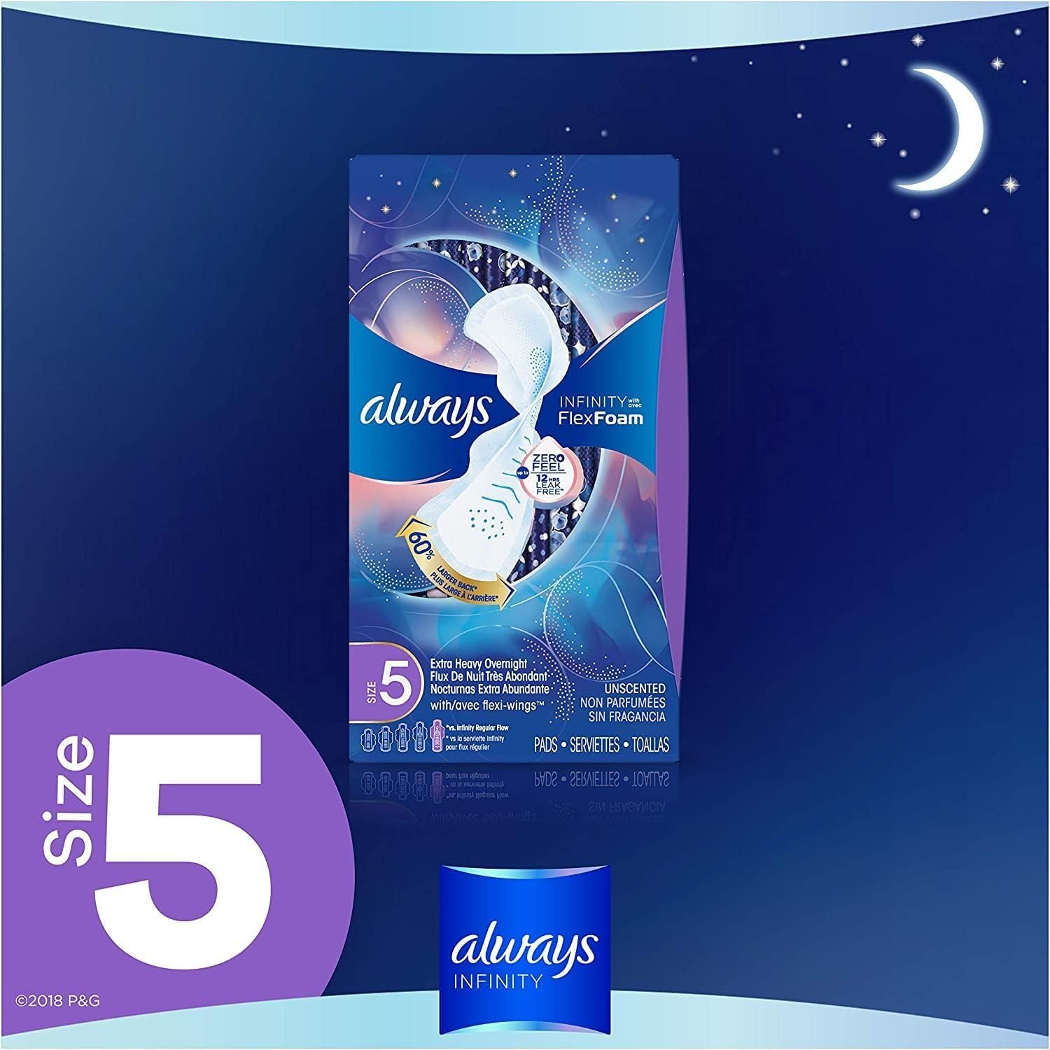 Foto 3 pulgar | Almohadillas Sanitarias Always Infinity Flexfoam Talla 5 22 Unidades - Venta Internacional.