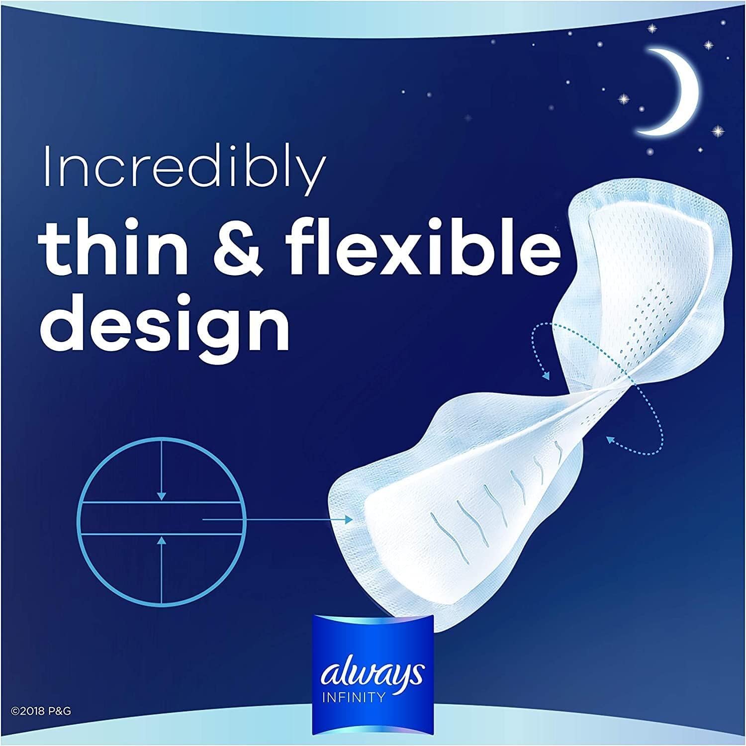 Foto 3 | Almohadillas Sanitarias Always Infinity Flexfoam Talla 5 22 Unidades - Venta Internacional.