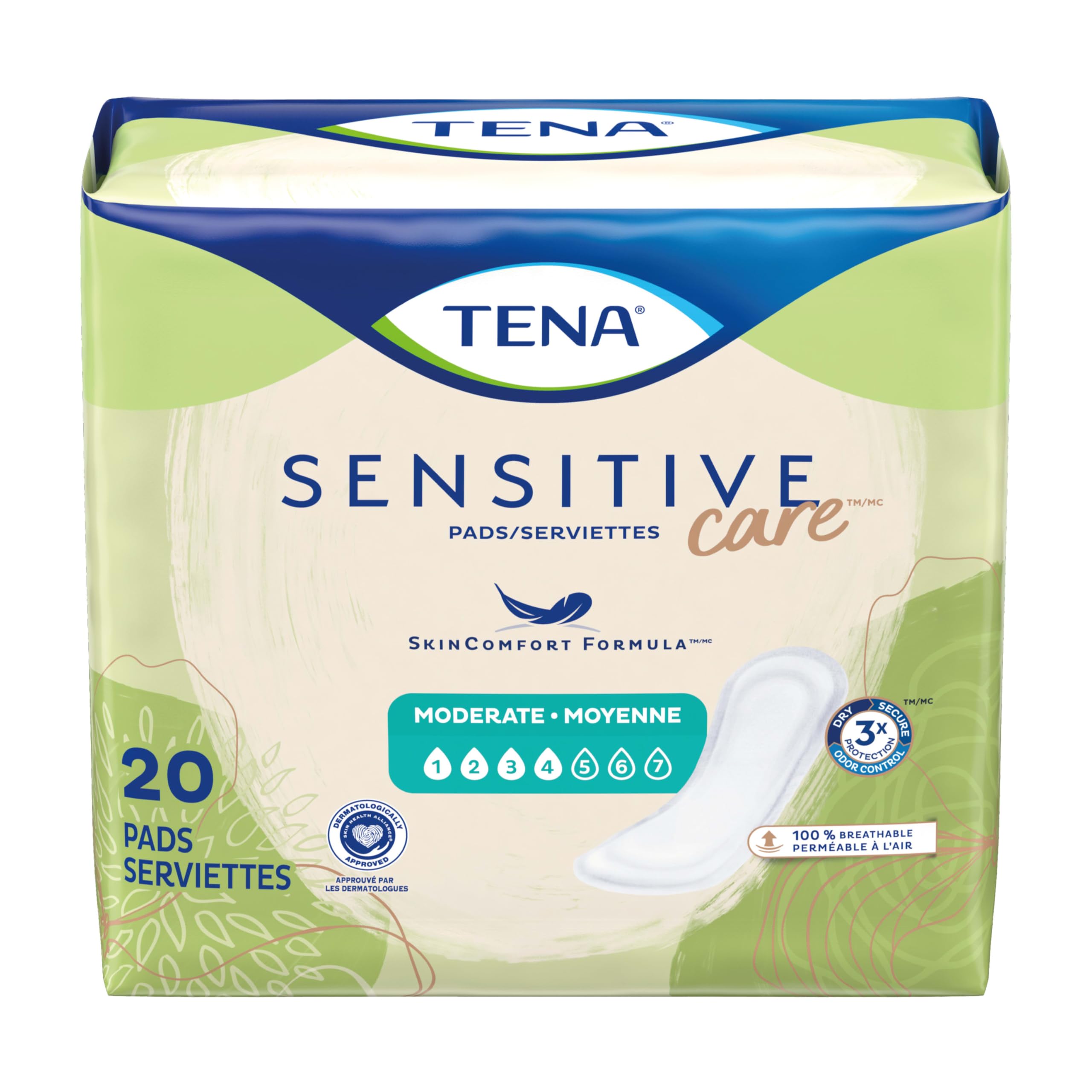 Foto 7 pulgar | Almohadilla Para Incontinencia Tena Sensitive Care Moderate 20 Unidades - Venta Internacional.