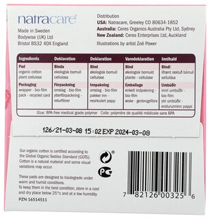 Foto 7 | Almohadillas Sanitarias Natracare Ultra Extra Regular, 12 Almohadillas - Venta Internacional.