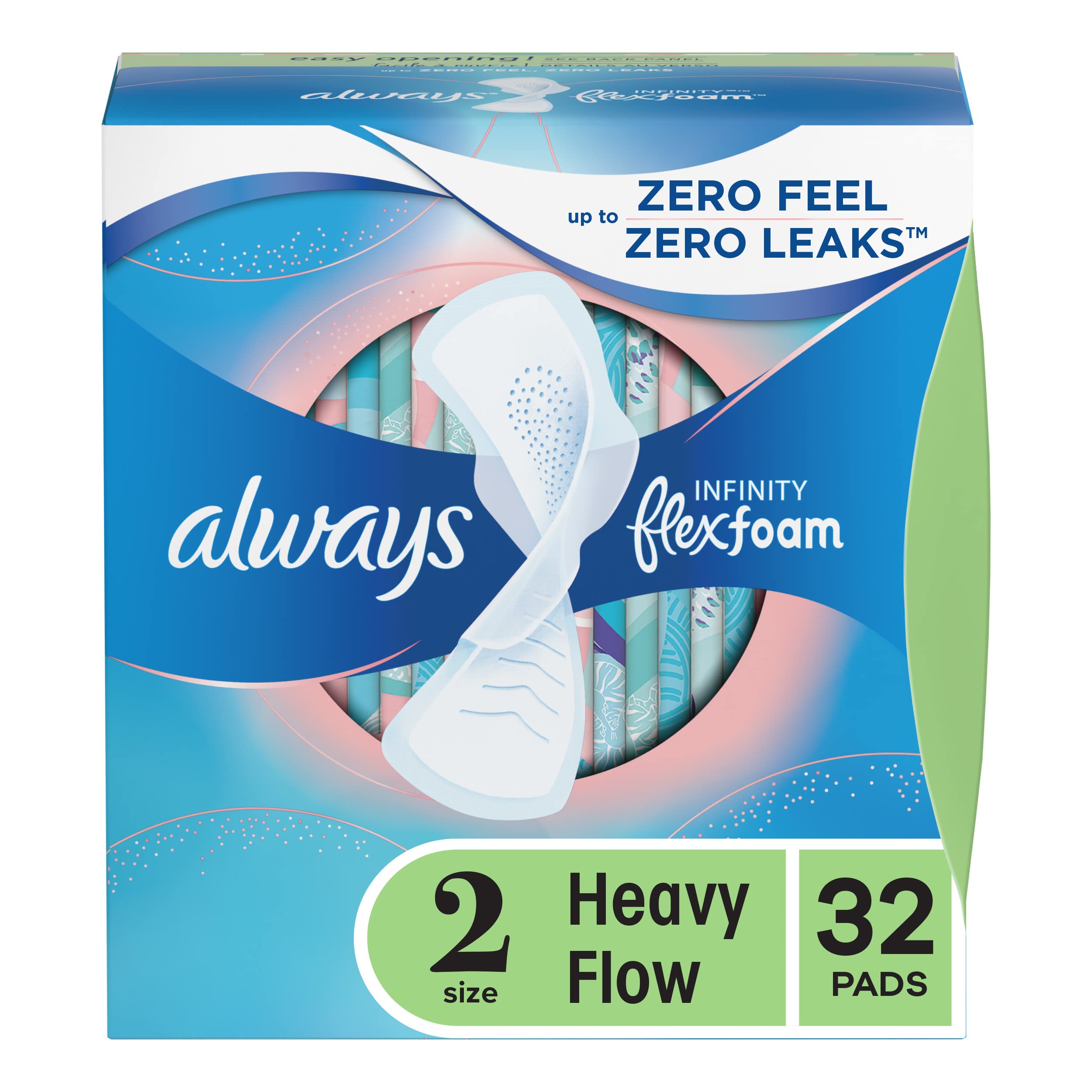 Foto 1 | Almohadillas Femeninas Always Infinity, Talla 2, Pesadas, Con Alas, 32 Unidades - Venta Internacional.