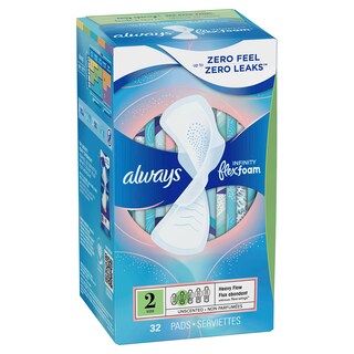 Foto 2 | Almohadillas Femeninas Always Infinity, Talla 2, Pesadas, Con Alas, 32 Unidades - Venta Internacional.