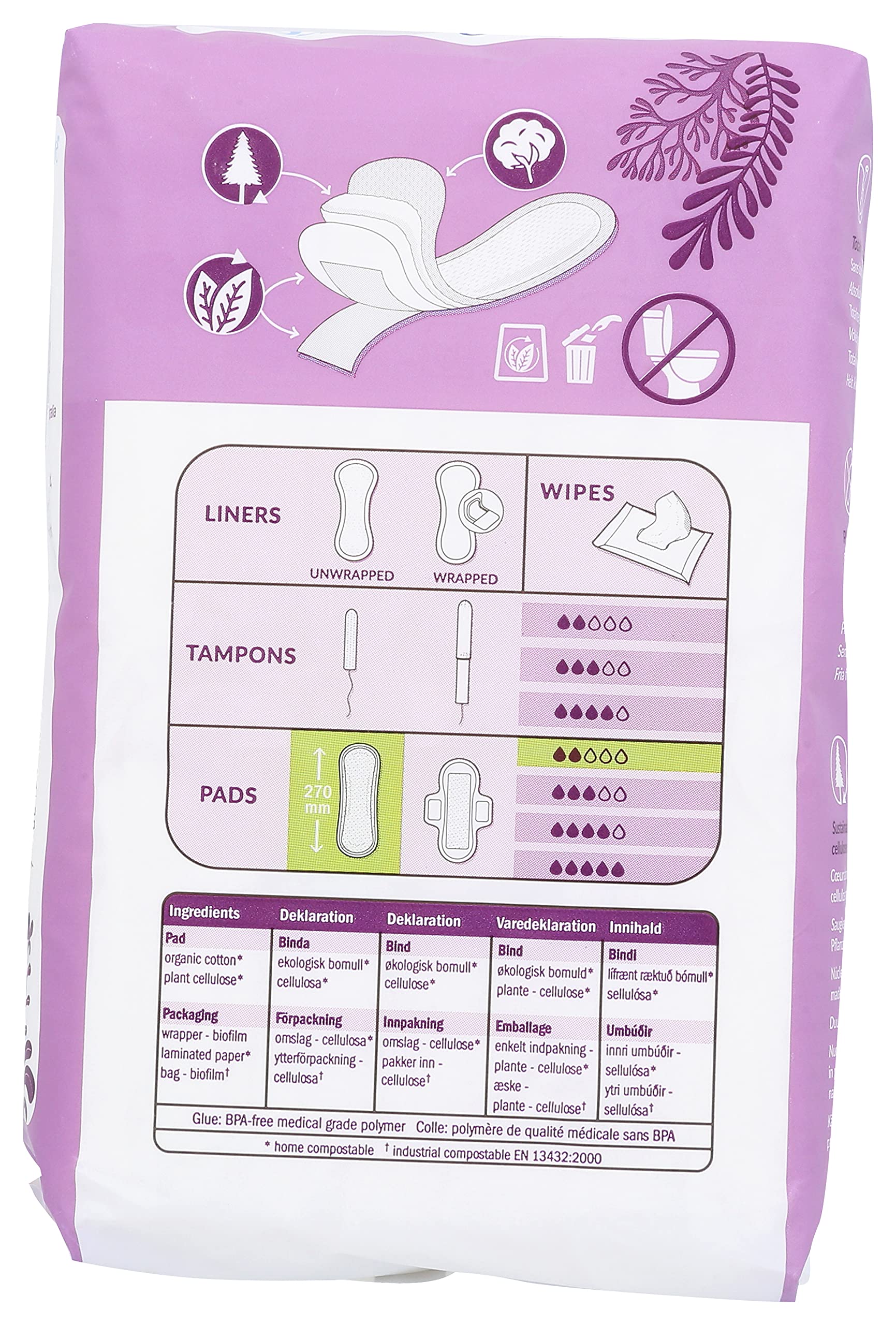 Foto 8 pulgar | Almohadillas Maxi Pads Natracare  Estilo Tradicional Natural  Estándar  14 Almohadillas - Venta Internacional.