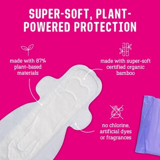 Foto 3 | Almohadillas Menstruales Flo Bamboo Extralargas Con Alas 10 Almohadillas Absorbentes - Venta Internacional.