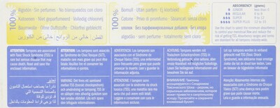 Foto 3 | Tampones Natracare Sin Aplicador 100% Algodón Orgánico Regular - Venta Internacional.
