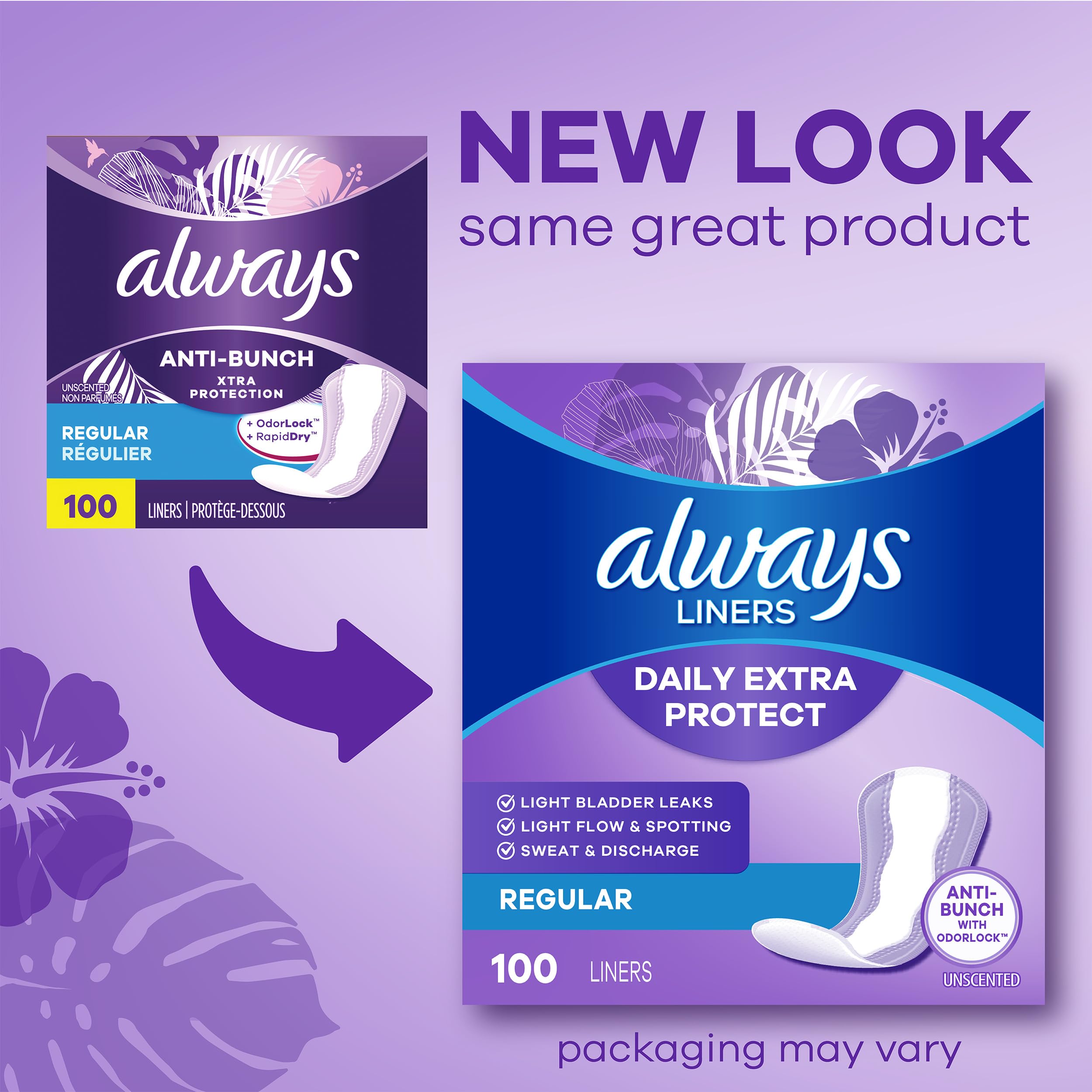 Foto 3 pulgar | Banty Liners Always Anti-bunch Xtra Protection 272 Unidades - Venta Internacional.