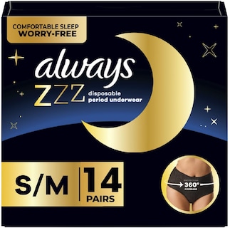 Foto 1 | Ropa Interior De Época Always Zzzs Overnight Para Mujer S/m Paquete De 14 - Venta Internacional.