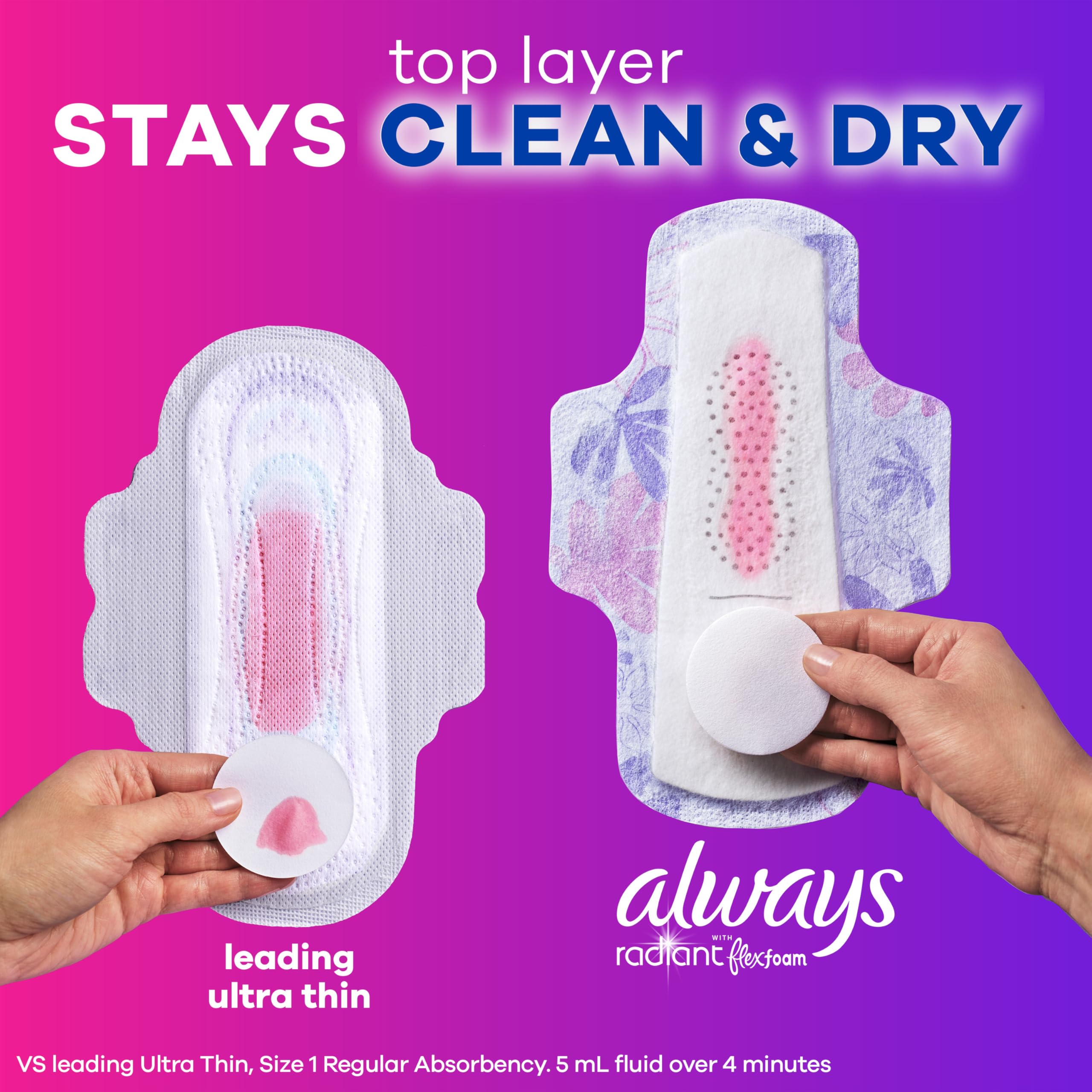 Foto 5 pulgar | Almohadillas Femeninas Always Radiant Flexfoam Con Alas Talla 2 36 Unidades - Venta Internacional.