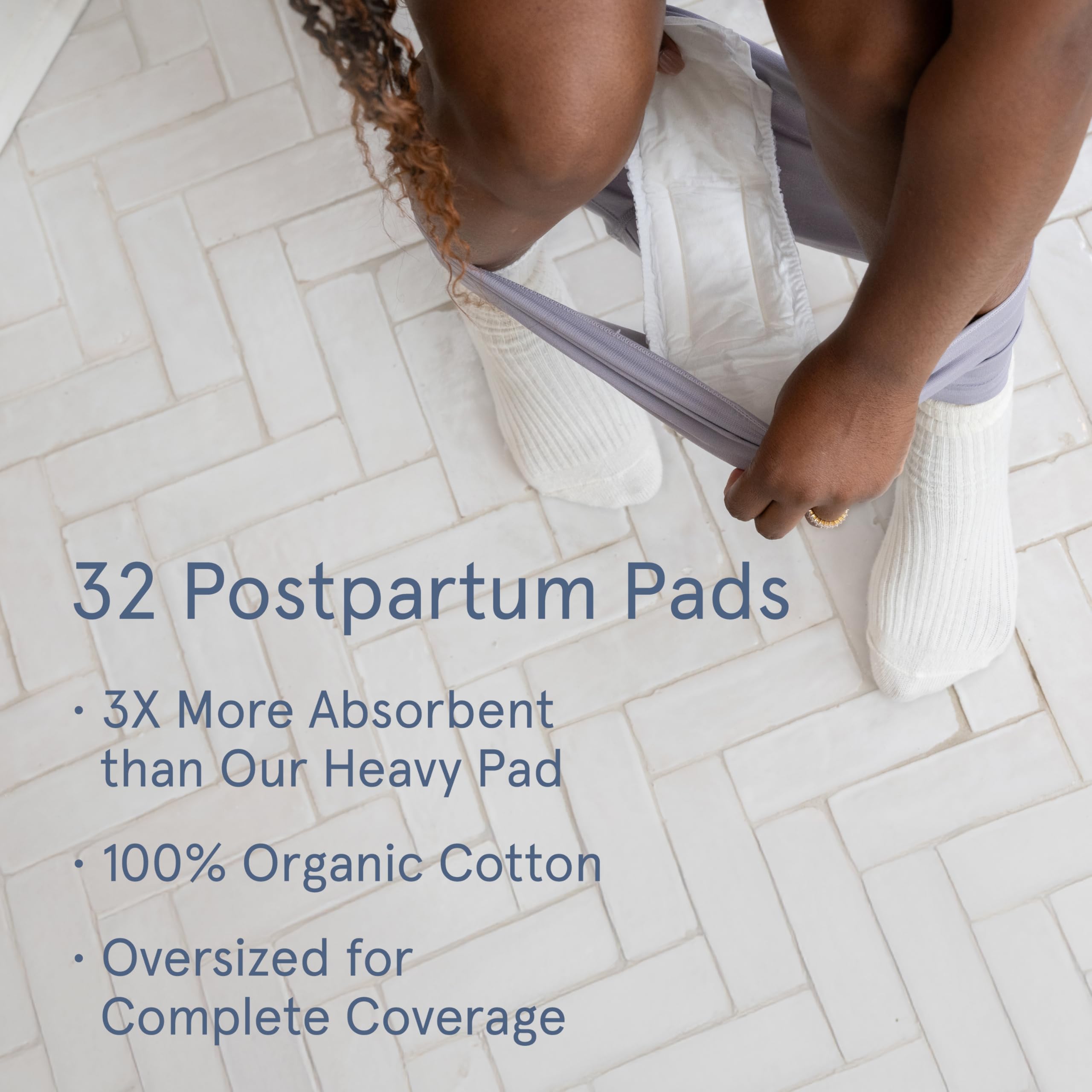 Foto 2 | Almohadillas De Posparto Lola De Algodón Orgánico  32 Unidades  Ultra Absorbentes - Venta Internacional.