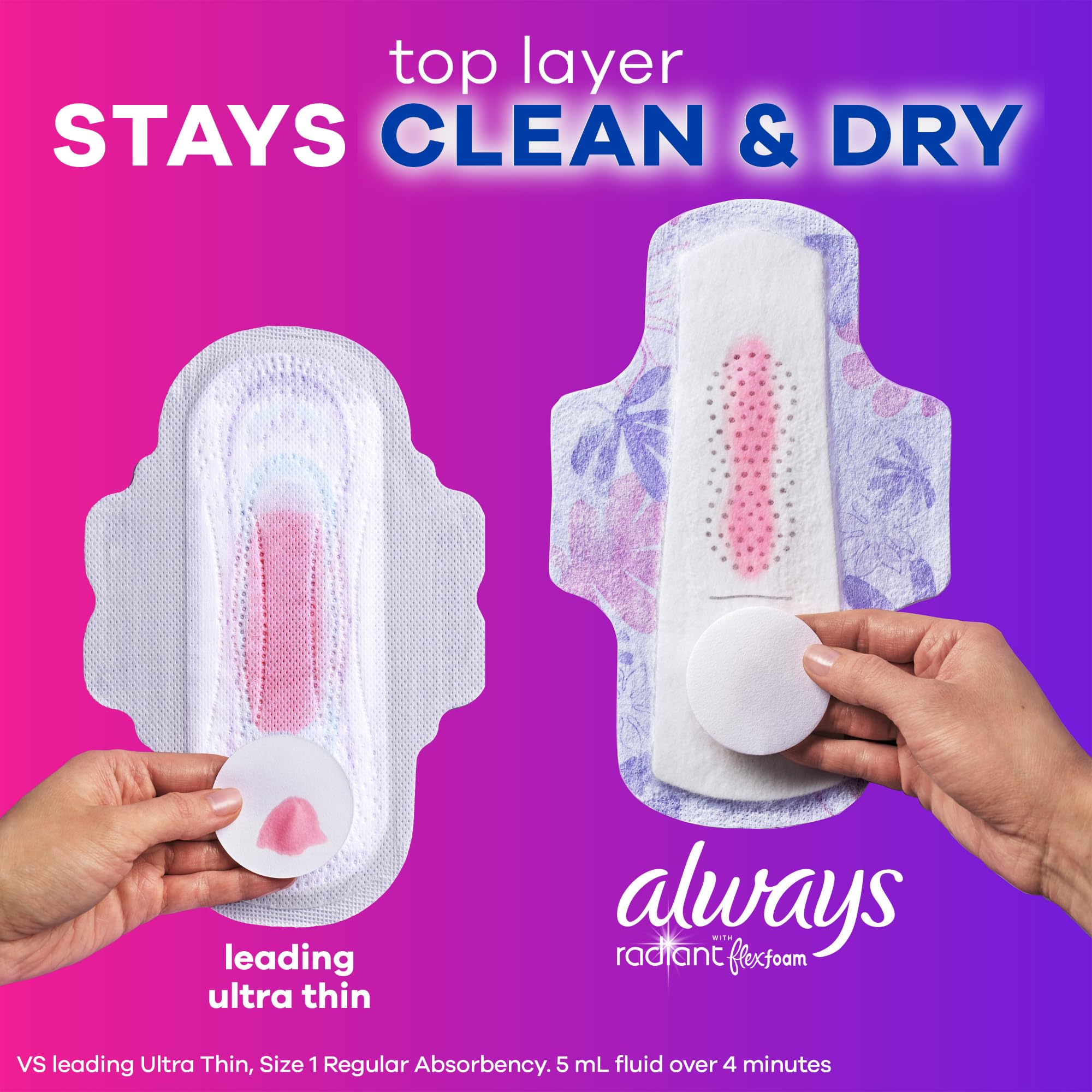 Foto 5 pulgar | Almohadillas Femeninas Always Radiant Flexfoam Con Alas  Tamaño 3 X 30 - Venta Internacional.