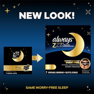 Foto 2 | Ropa Interior De Época Always Zzz Overnight Para Mujer Talla L Paquete De 7 - Venta Internacional.