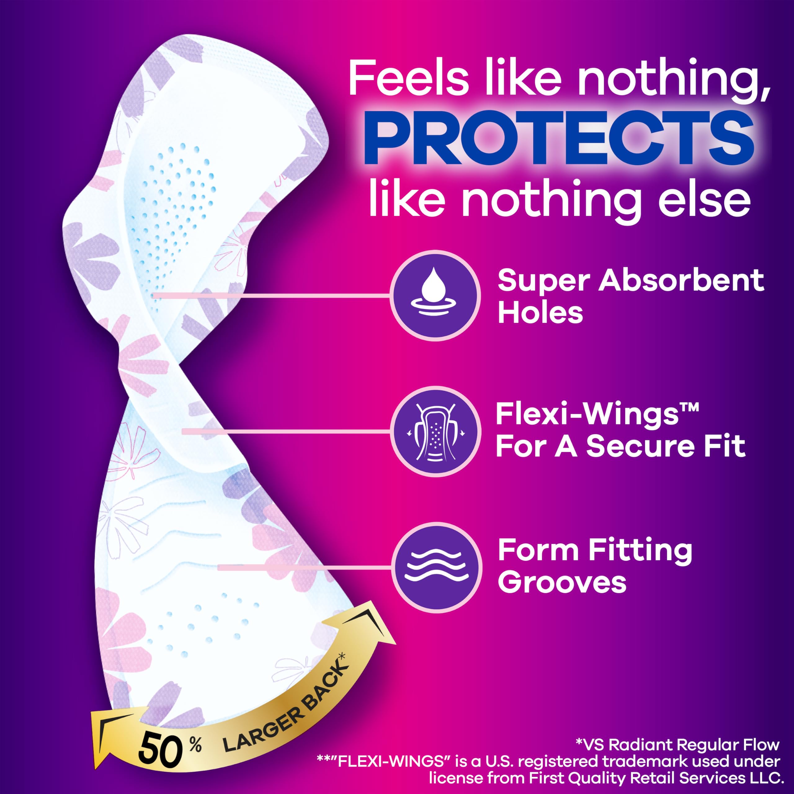Foto 3 pulgar | Almohadillas Femeninas Always Radiant Flexfoam Con Alas Talla 4 28 Unidades - Venta Internacional.