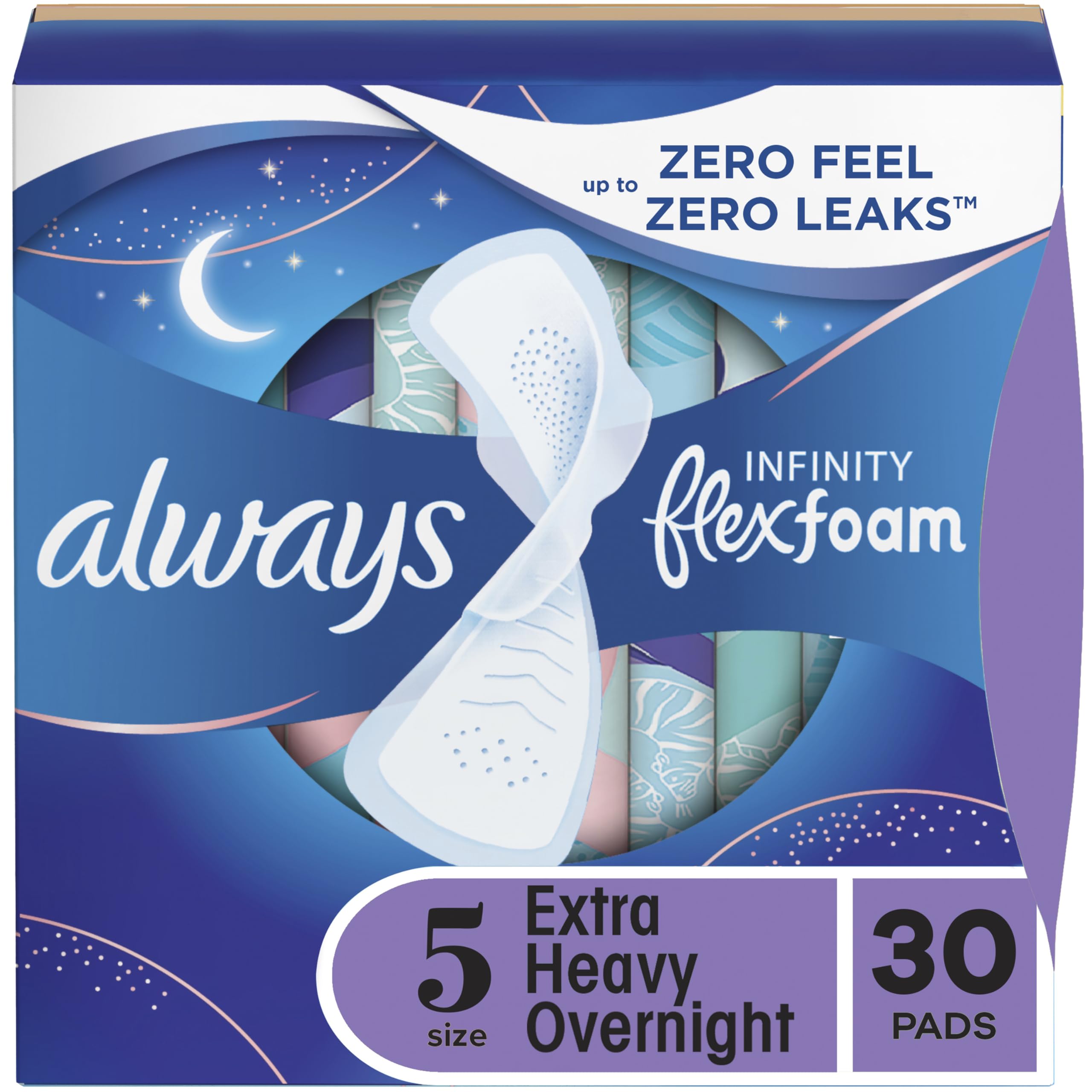Almohadillas Femeninas Always Infinity Tamaño 5 Extra Pesadas Durante La Noche X30 - Venta Internacional.
