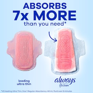 Foto 5 | Almohadillas Femeninas Always Infinity Flexfoam Con Alas Tamaño 2 X 96 - Venta Internacional.