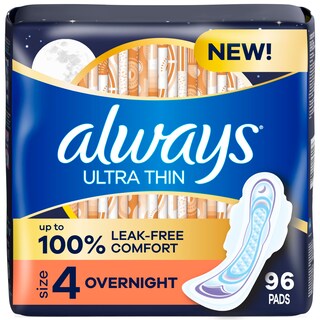 Foto 1 | Toallas Sanitarias Always Ultra Thin Overnight Con Alas 96 Unidades - Venta Internacional.
