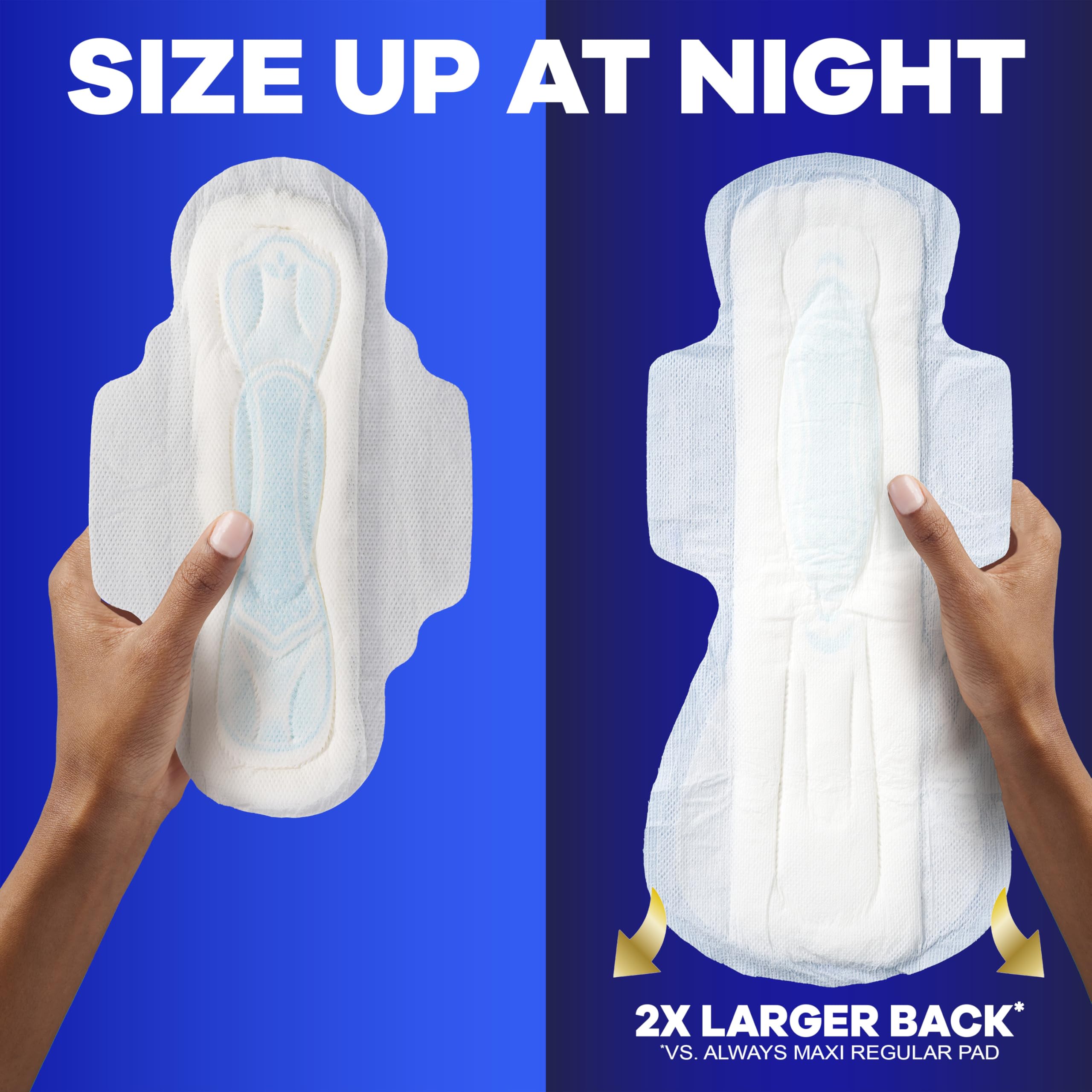 Foto 7 pulgar | Pads Always Maxi Overnight Con Alas Para Mujer  Talla 5 X 72 - Venta Internacional.