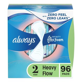 Foto 1 | Almohadillas Femeninas Always Infinity Flexfoam Con Alas Tamaño 2 X 96 - Venta Internacional.