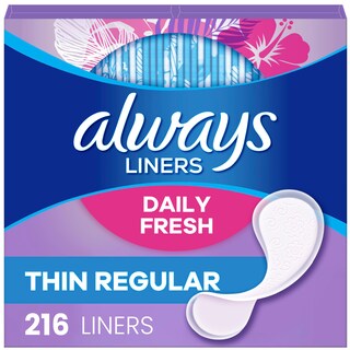 Foto 1 | Protectores De Bragas Always Daily Fresh Thin Regulares 216 Unidades - Venta Internacional.