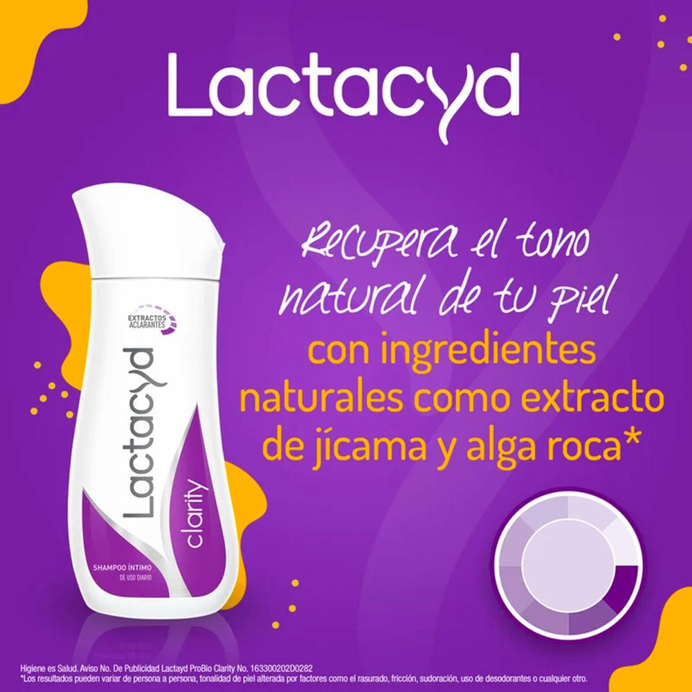 Foto 3 pulgar | Shampoo Íntimo Lactacyd Clarity 220 Ml
