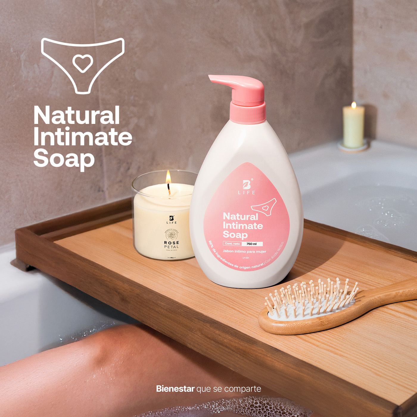 Foto 6 | Jabón Íntimo 740 ml con Ingredientes Naturales Natural Intimate Soap B Life para Mujer
