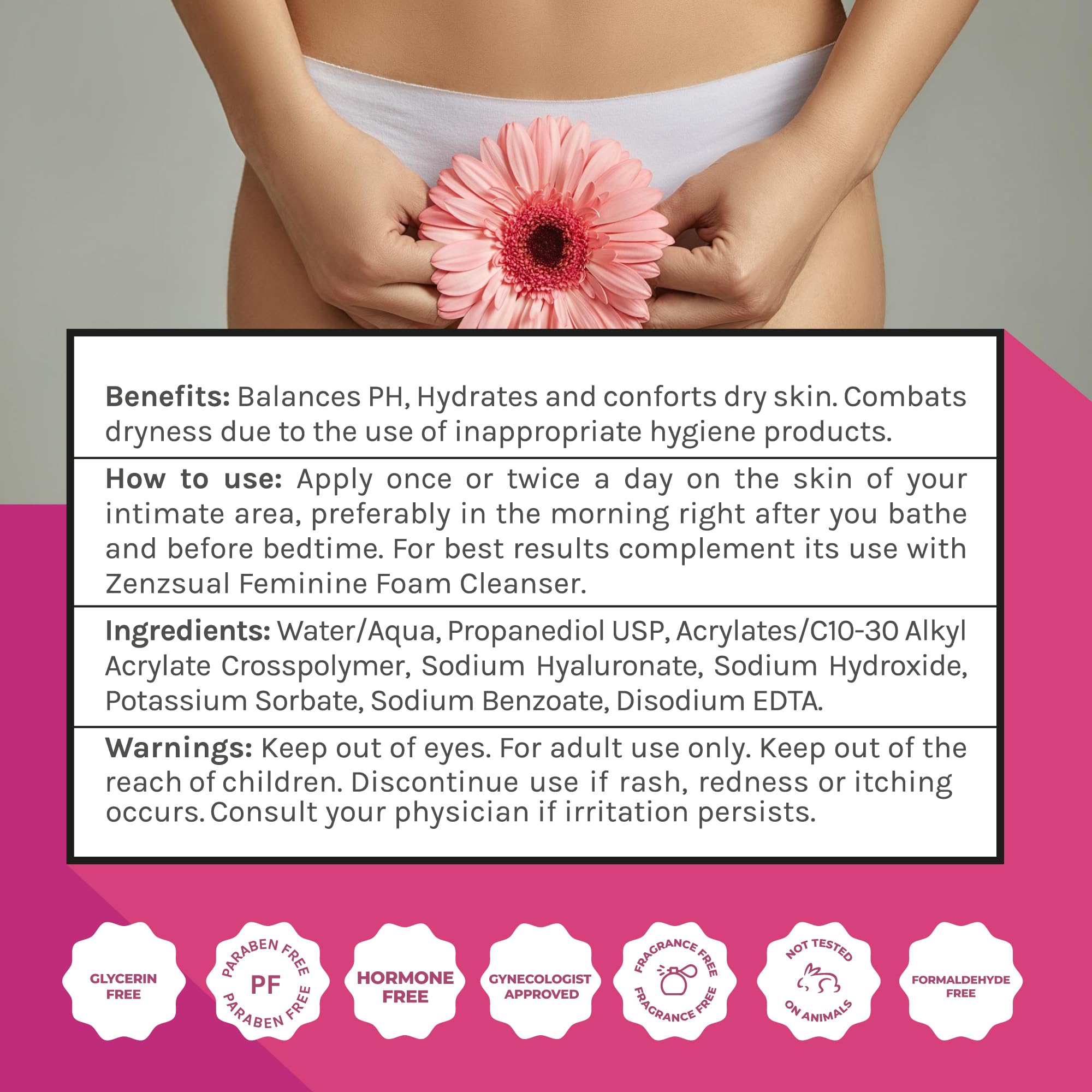 Foto 7 pulgar | Gel Hidratante Femenino Zenzsual Con Ácido Hialurónico 30 Ml - Venta Internacional.