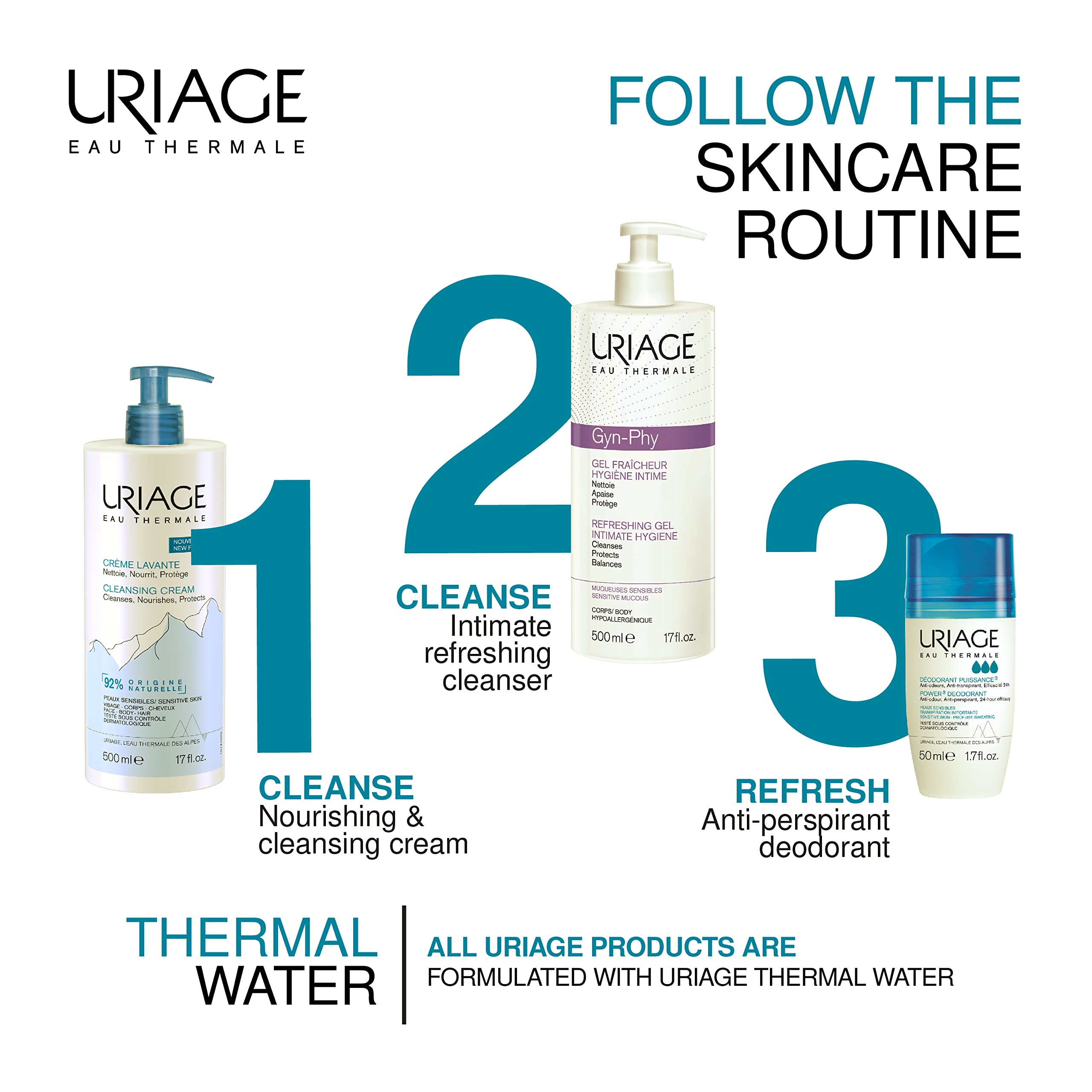 Foto 7 pulgar | Gel Íntimo Uriage Gyn Phy Refrescante 500 Ml Para Equilibrar El Ph - Venta Internacional.