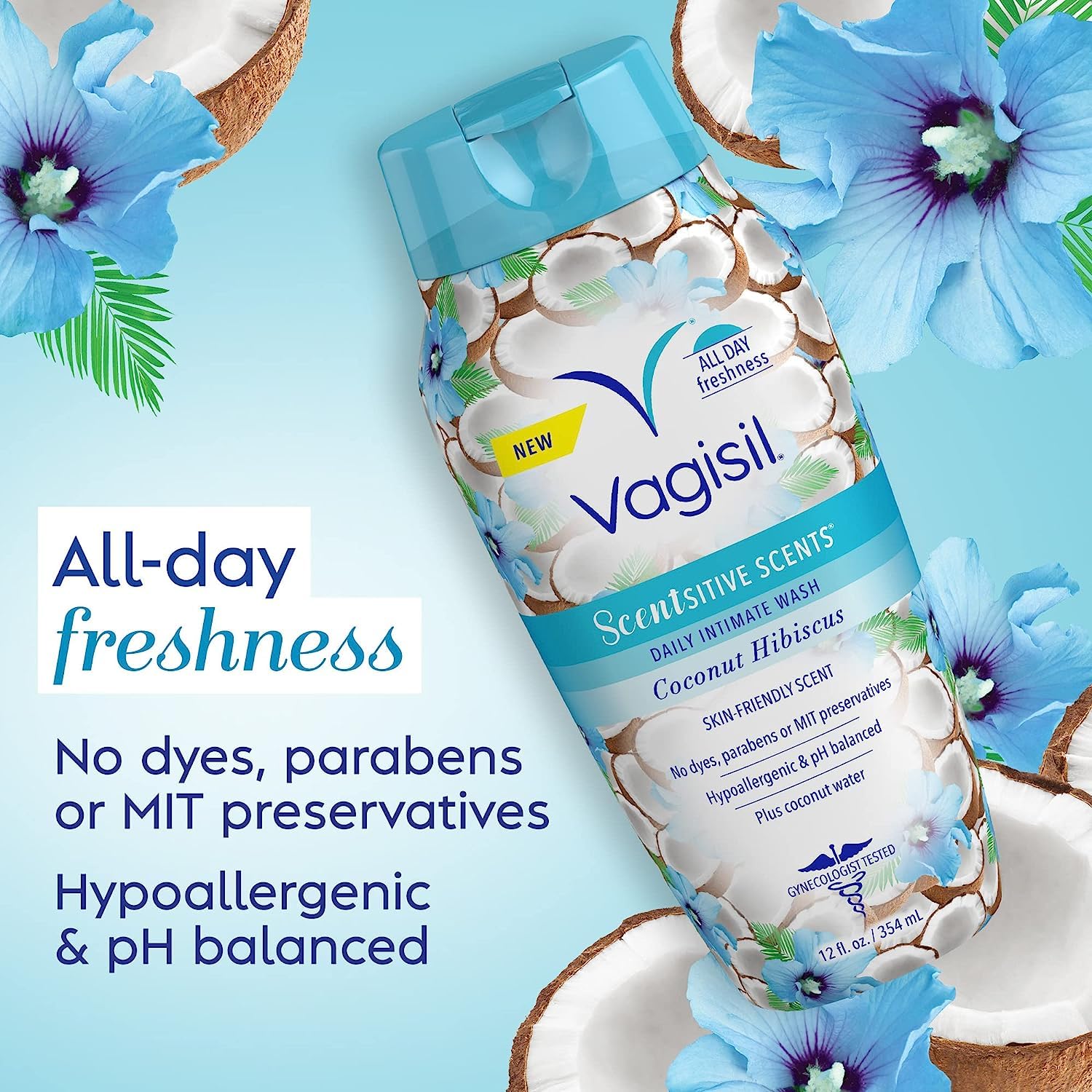 Foto 3 pulgar | Feminine Wash Vagisil Scentsitive Scents Coco Hibiscus 350 Ml - Venta Internacional.