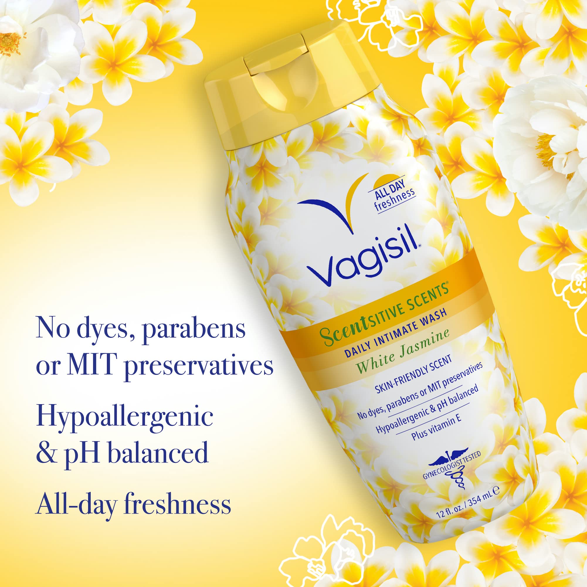 Foto 4 pulgar | Feminine Wash Vagisil Scentsitive Scents Scentsitive Scents White Jasmine 360 Ml - Venta Internacional.