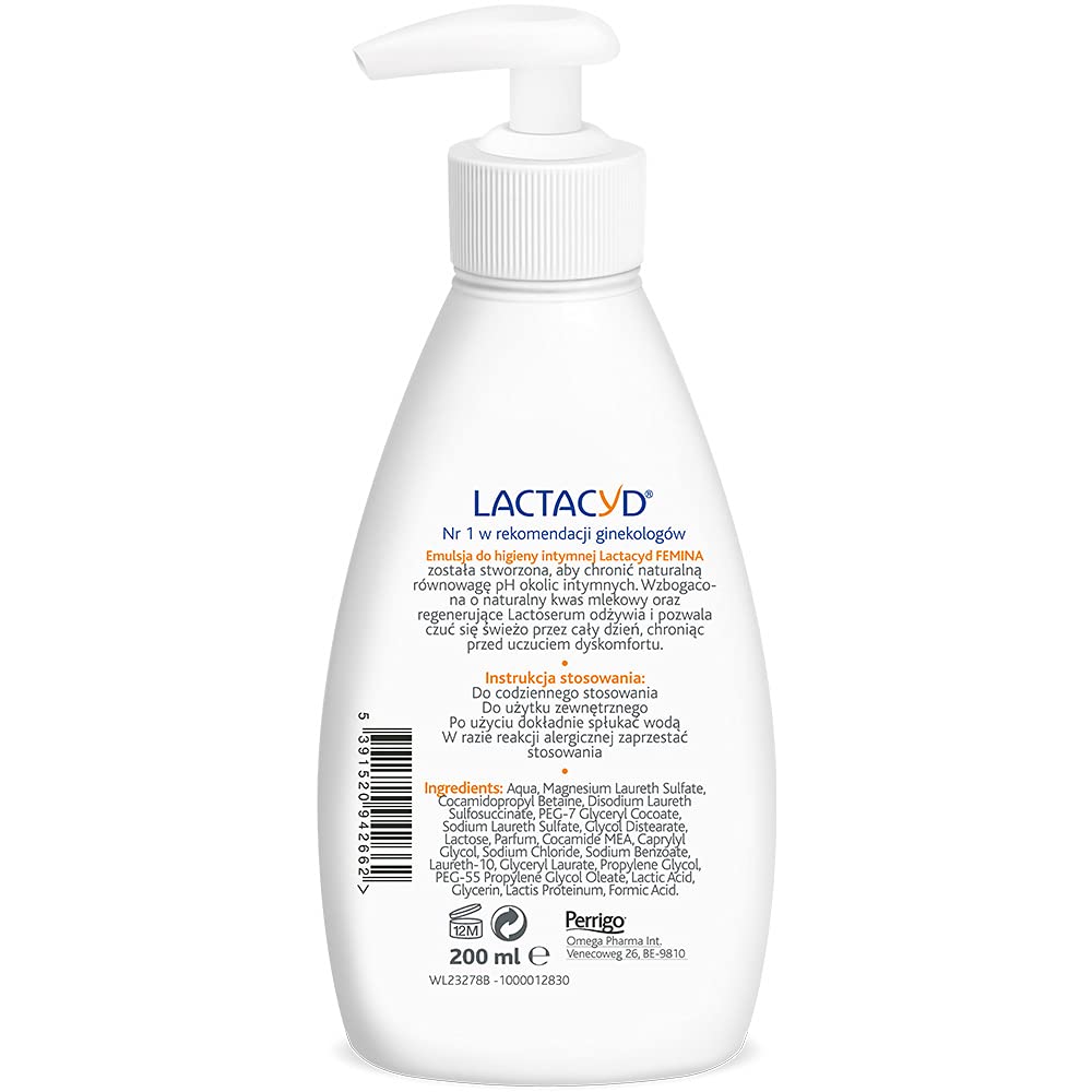 Foto 2 | Emulsión De Higiene Íntima Lactacyd Femina 200 Ml - Venta Internacional.