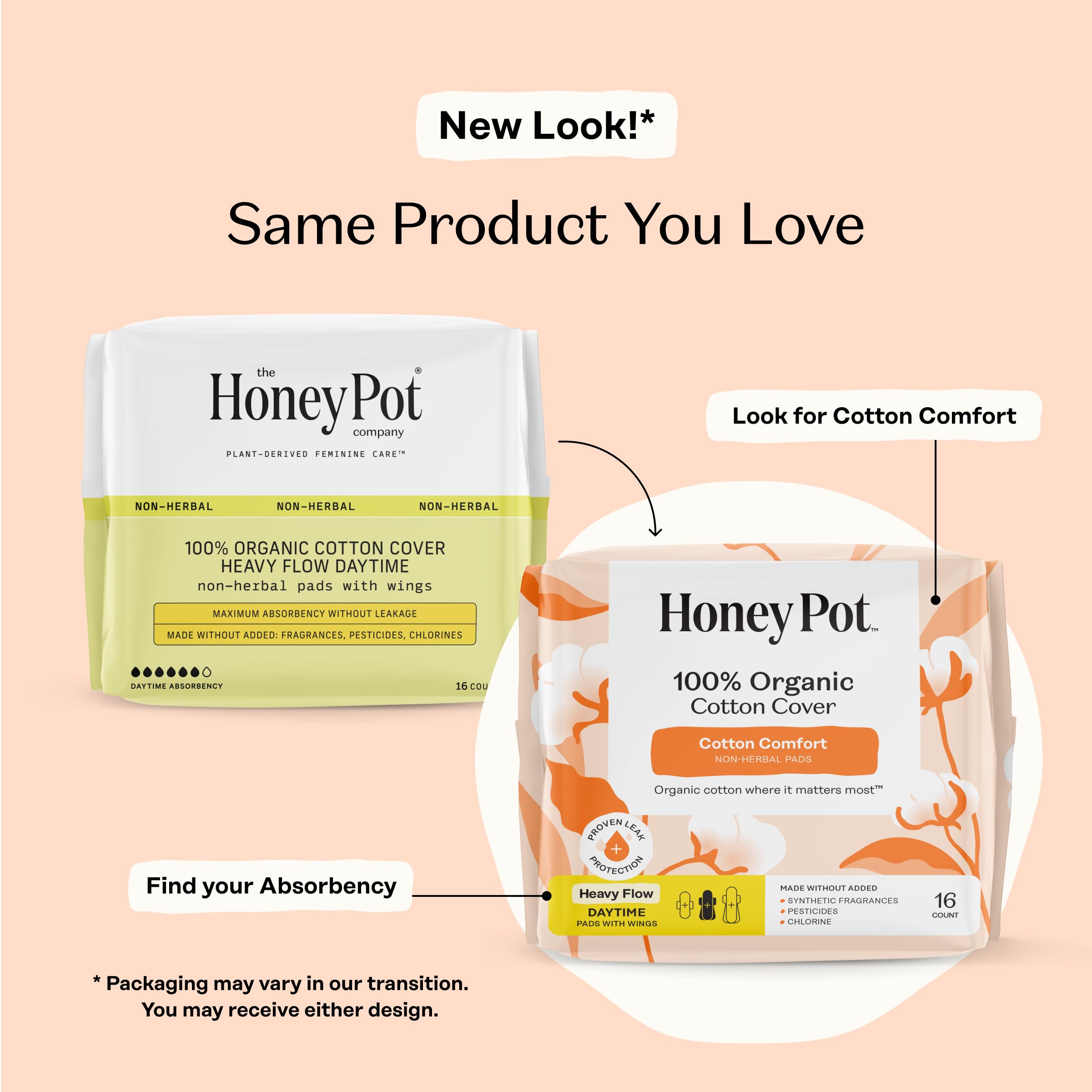 Foto 3 pulgar | Almohadillas Sanitarias The Honey Pot Company Non-herbal Heavy Flow - Venta Internacional.