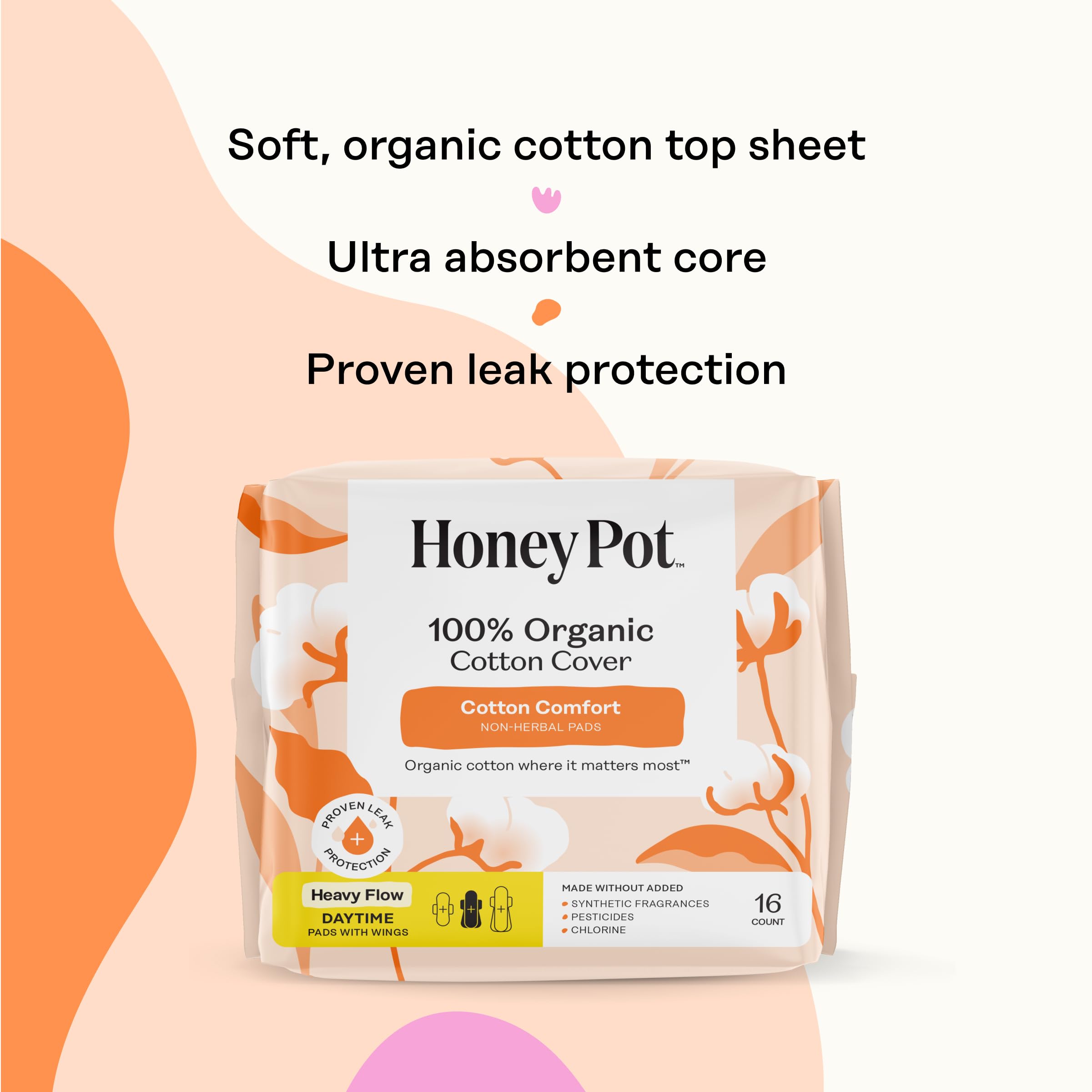 Foto 5 pulgar | Almohadillas Sanitarias The Honey Pot Company Non-herbal Heavy Flow - Venta Internacional.