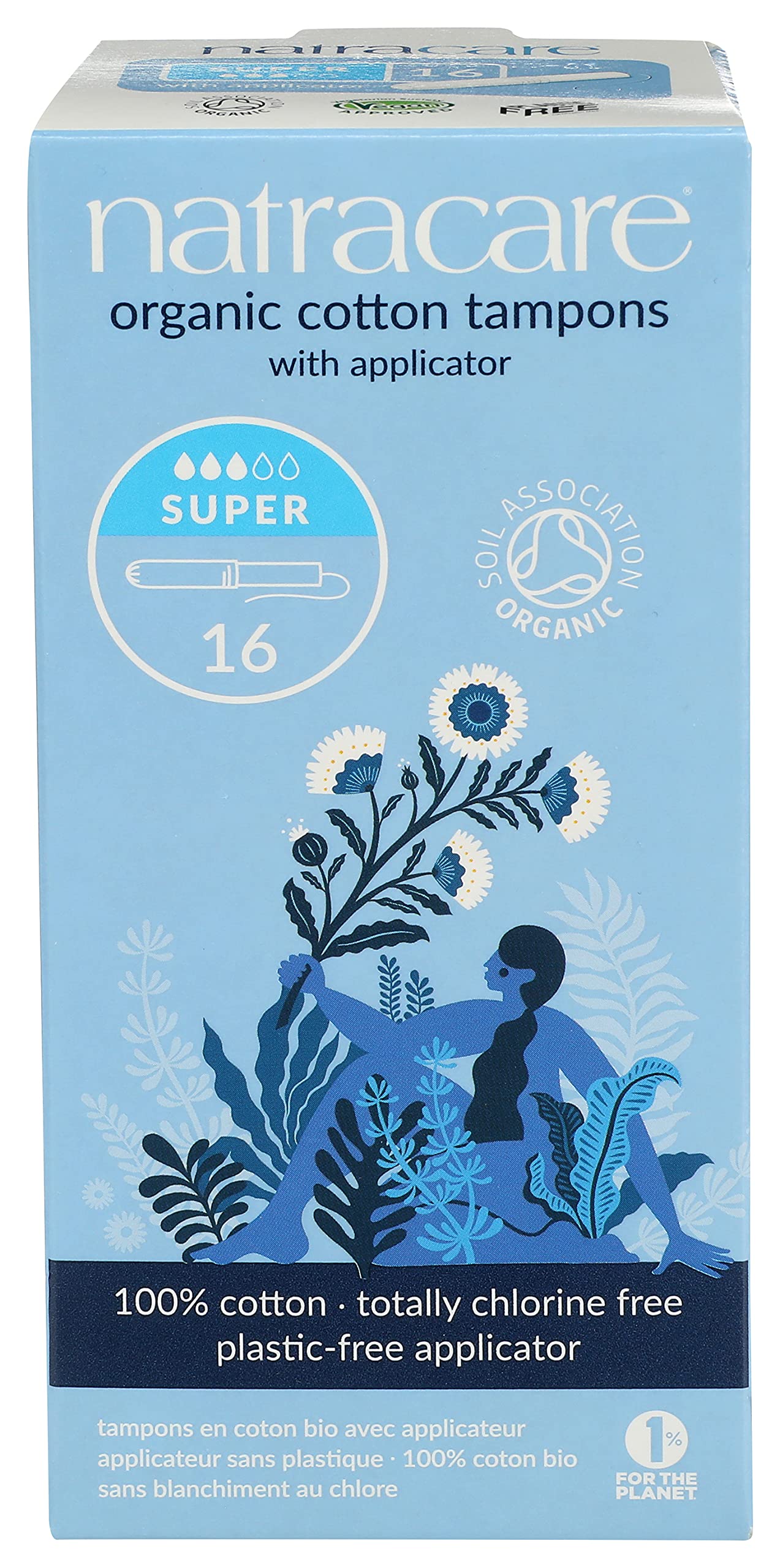 Foto 1 | Tampones Natracare Organic Cotton Super Con Aplicador De Cartón - Venta Internacional.