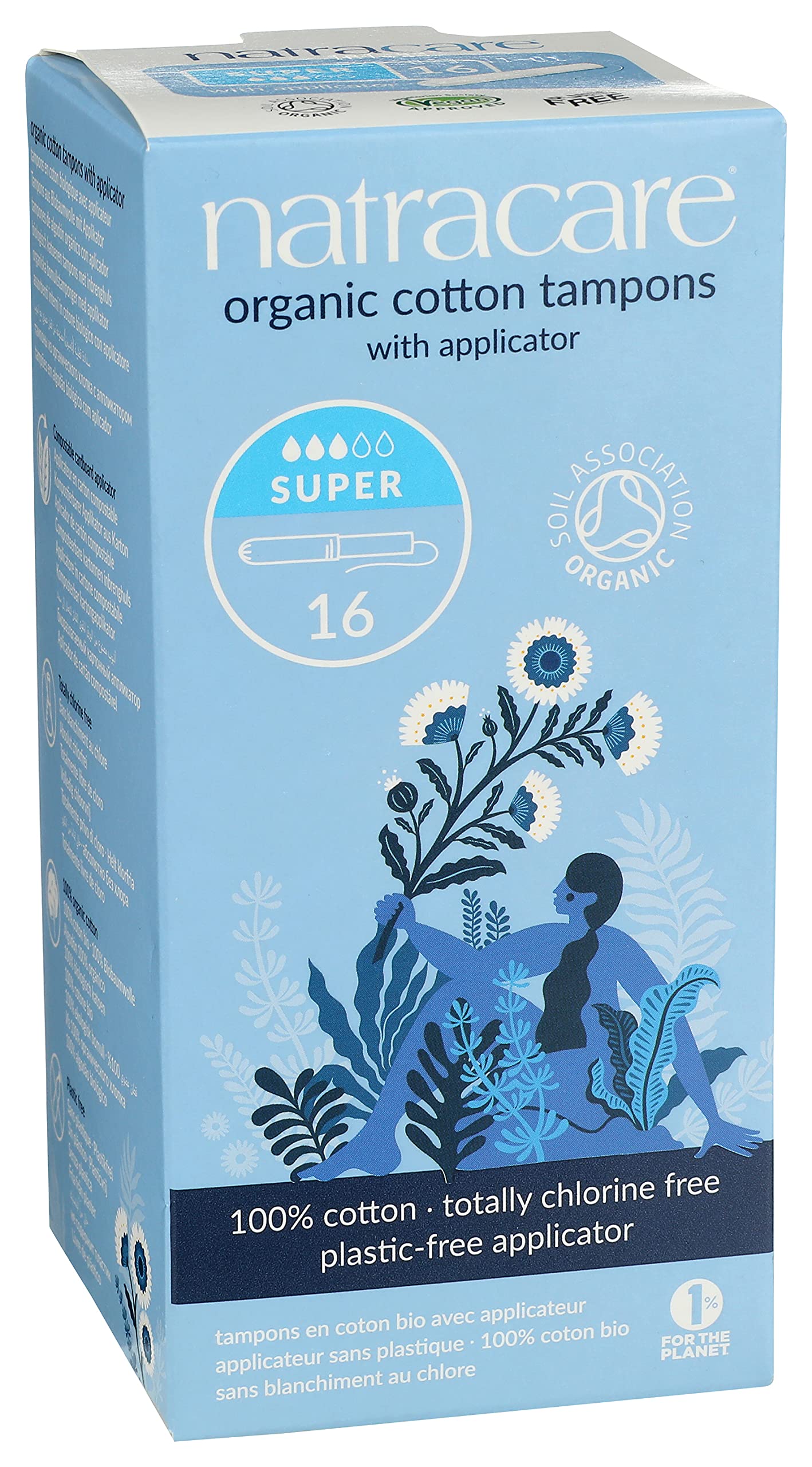 Foto 2 | Tampones Natracare Organic Cotton Super Con Aplicador De Cartón - Venta Internacional.