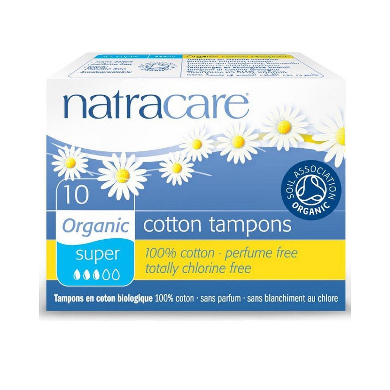Tampones Natracare Sin Aplicador, 100% Algodón Orgánico, Súper - Venta Internacional.