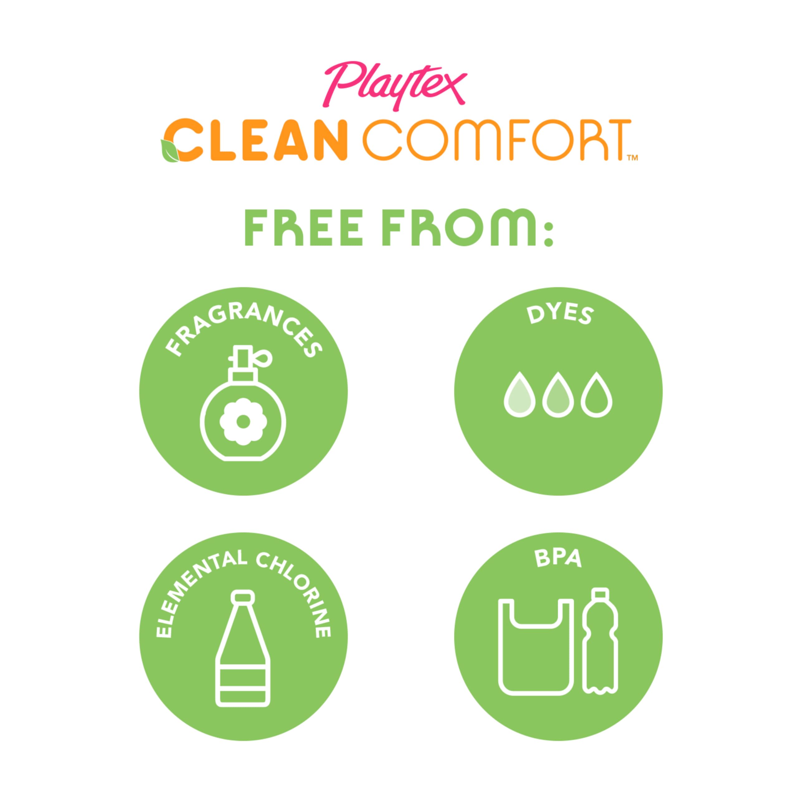 Foto 5 pulgar | Tampones Playtex Clean Comfort De Algodón Orgánico De 28 Quilates - Venta Internacional.