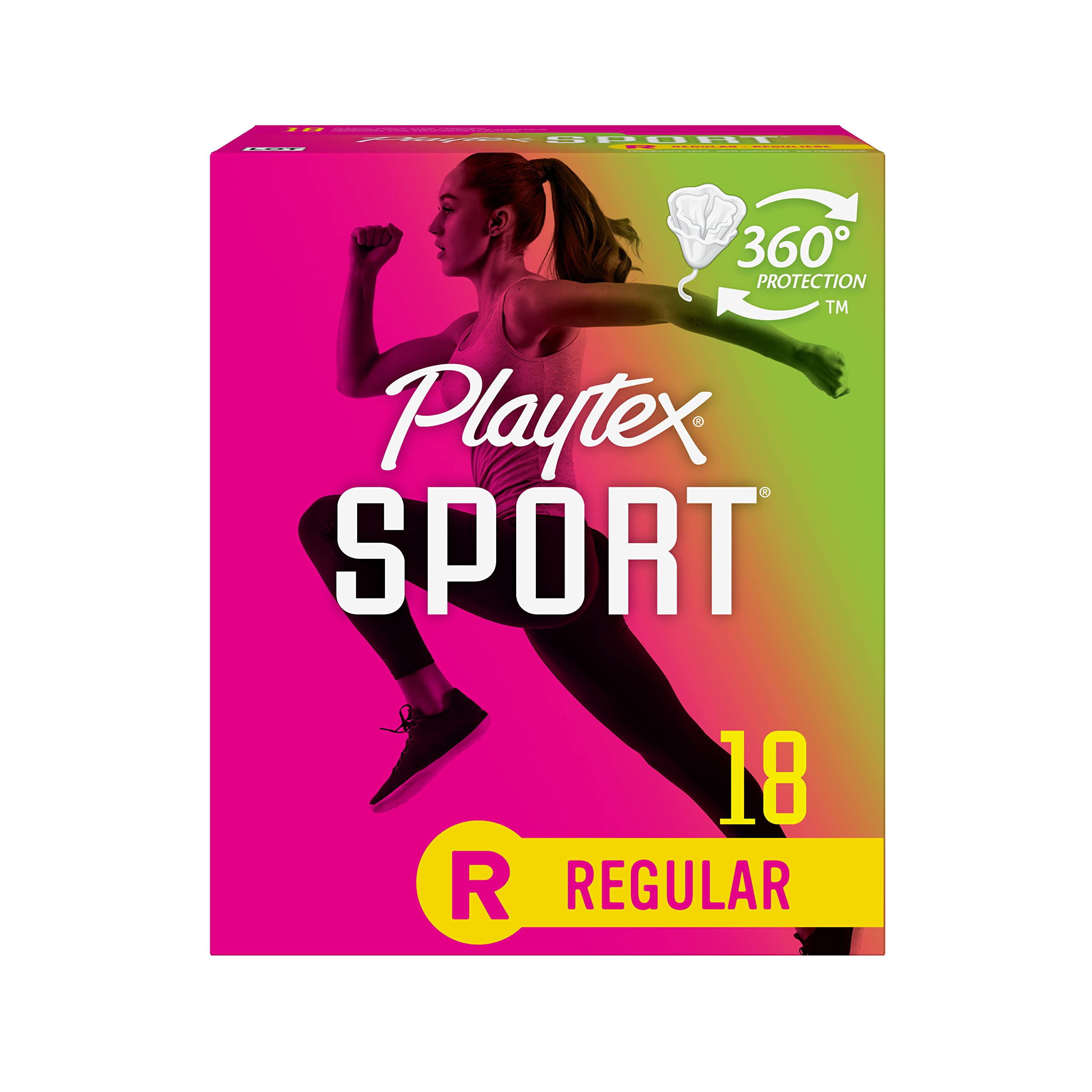 Tampones Playtex Sport De Absorción Regular, Sin Fragancia, 18 Unidades - Venta Internacional.