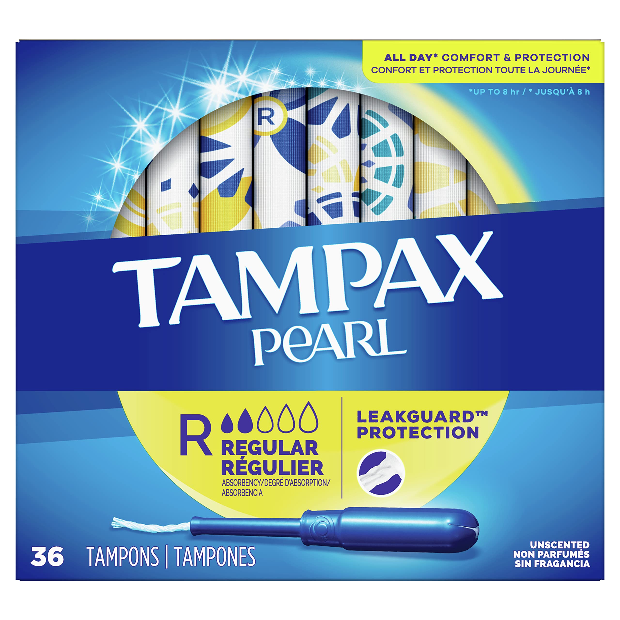 Foto 1 | Tampones Tampax Pearl Con Aplicador De Plástico Regular 36 Unidades - Venta Internacional.
