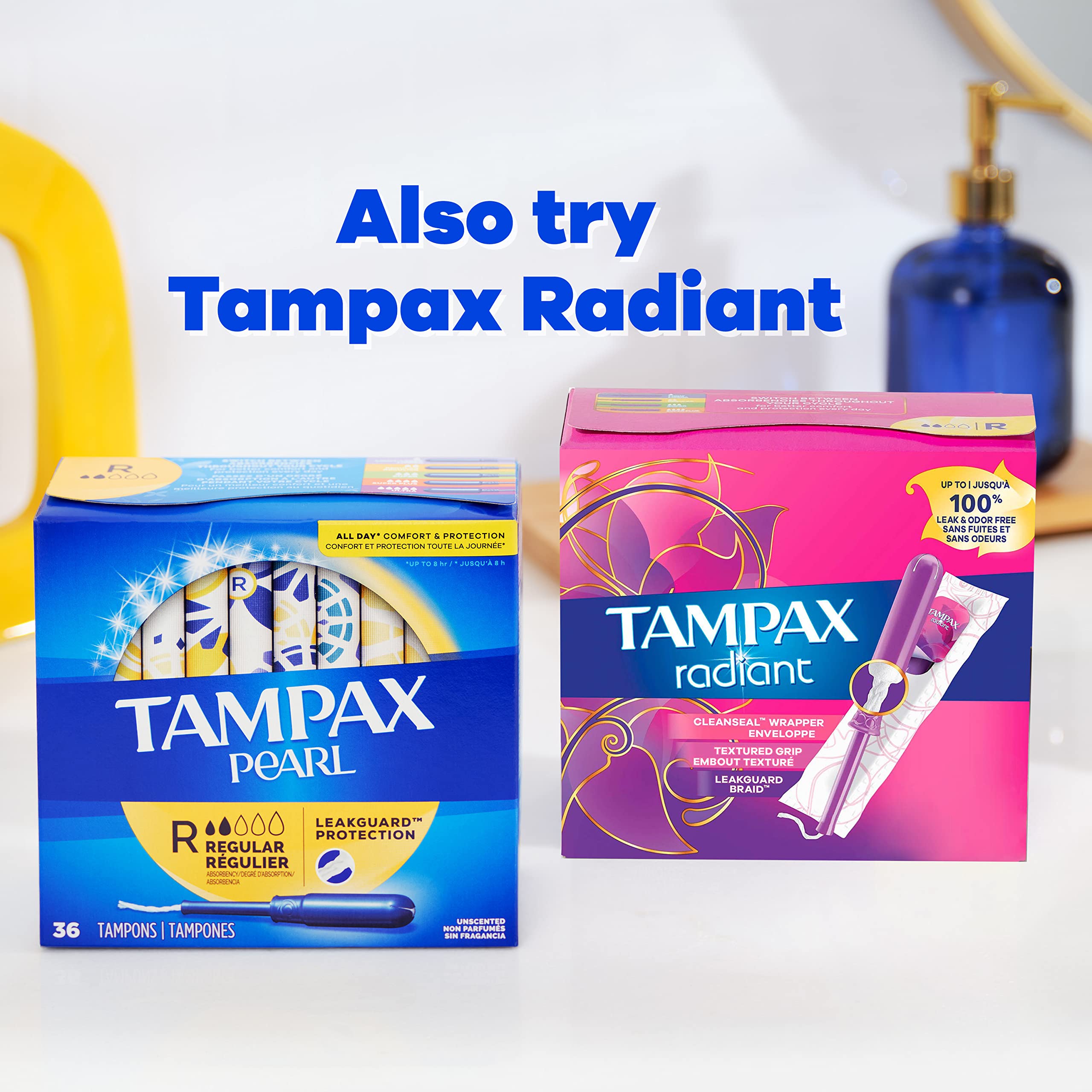 Foto 7 | Tampones Tampax Pearl Con Aplicador De Plástico Regular 36 Unidades - Venta Internacional.