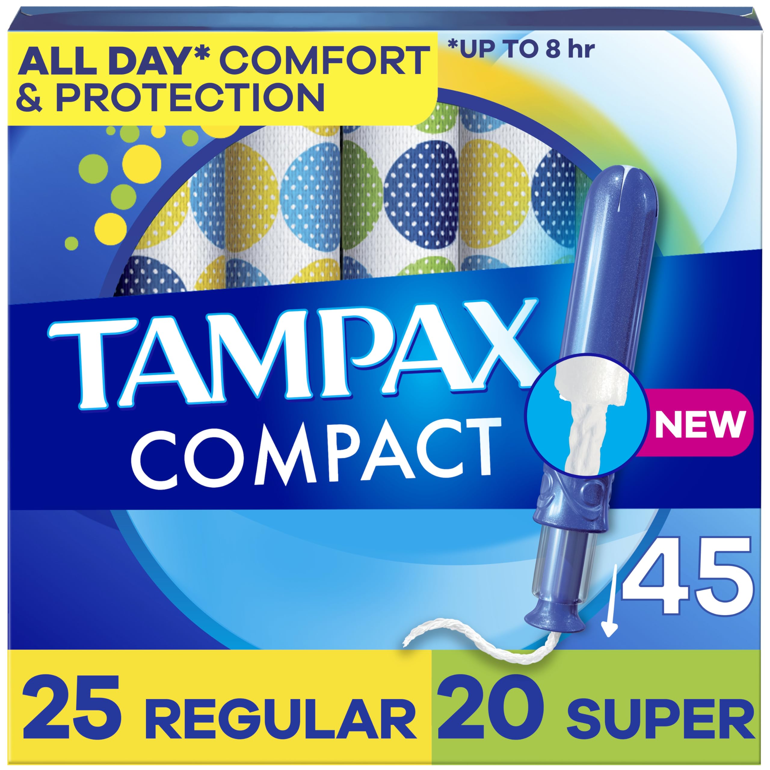 Tampones Tampax Compact Pearl Multipack Regular/super 45 Unidades - Venta Internacional.