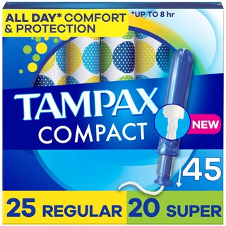 Foto 1 | Tampones Tampax Compact Pearl Multipack Regular/super 45 Unidades - Venta Internacional.