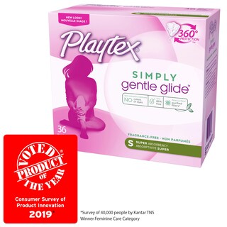 Foto 2 | Tampones Playtex Simply Gentle Glide Super Absorbency X36 - Venta Internacional.